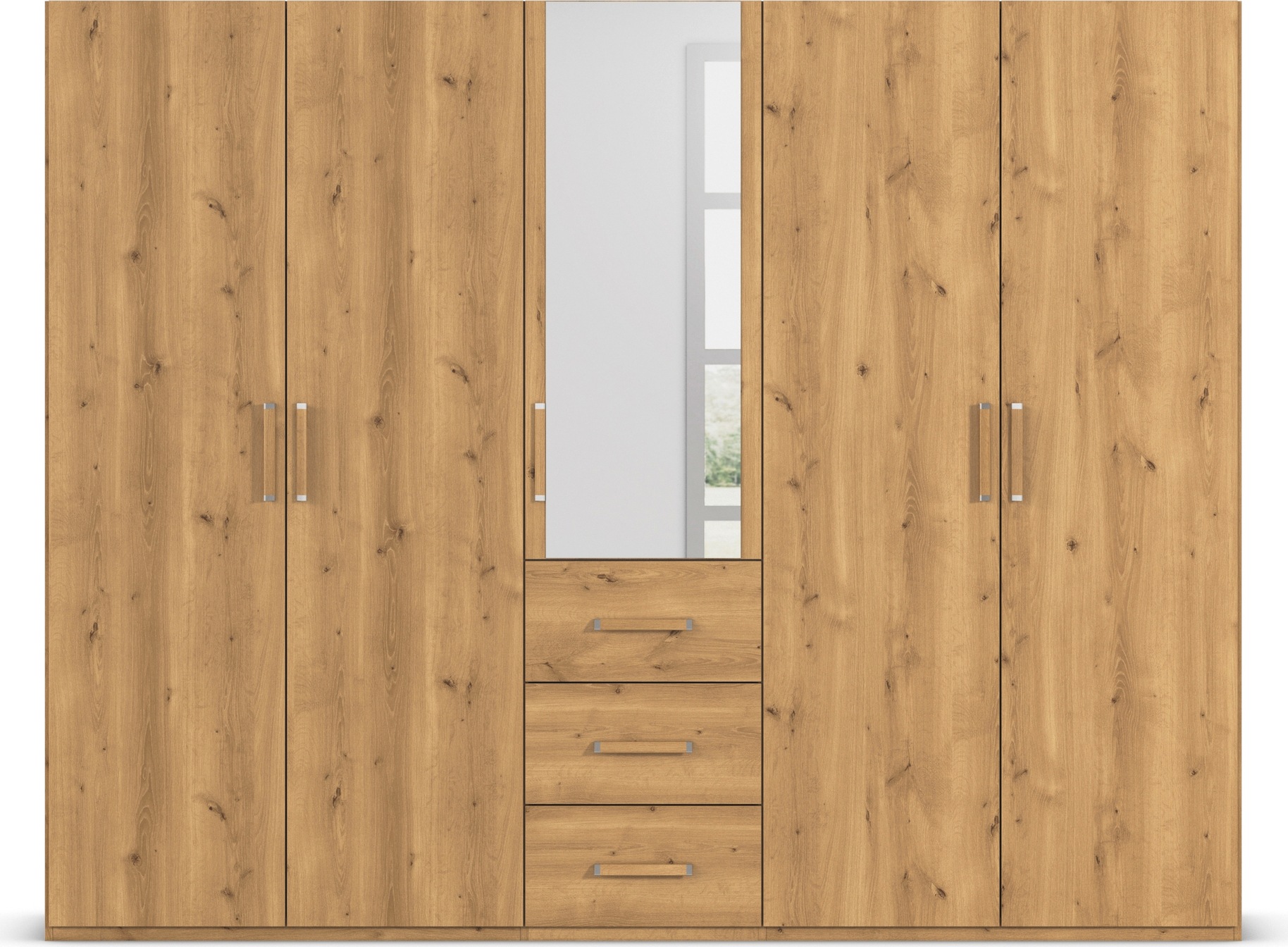 rauch Drehtürenschrank »Kleiderschrank Schrank Garderobe Schlafzimmerschrank EVELYN«, (in 2 Höhen 197 oder 210 cm erhältlich), in elegantem Stil mit Schubladen 3 Breiten und 2 Höhen MADE IN GERMANY