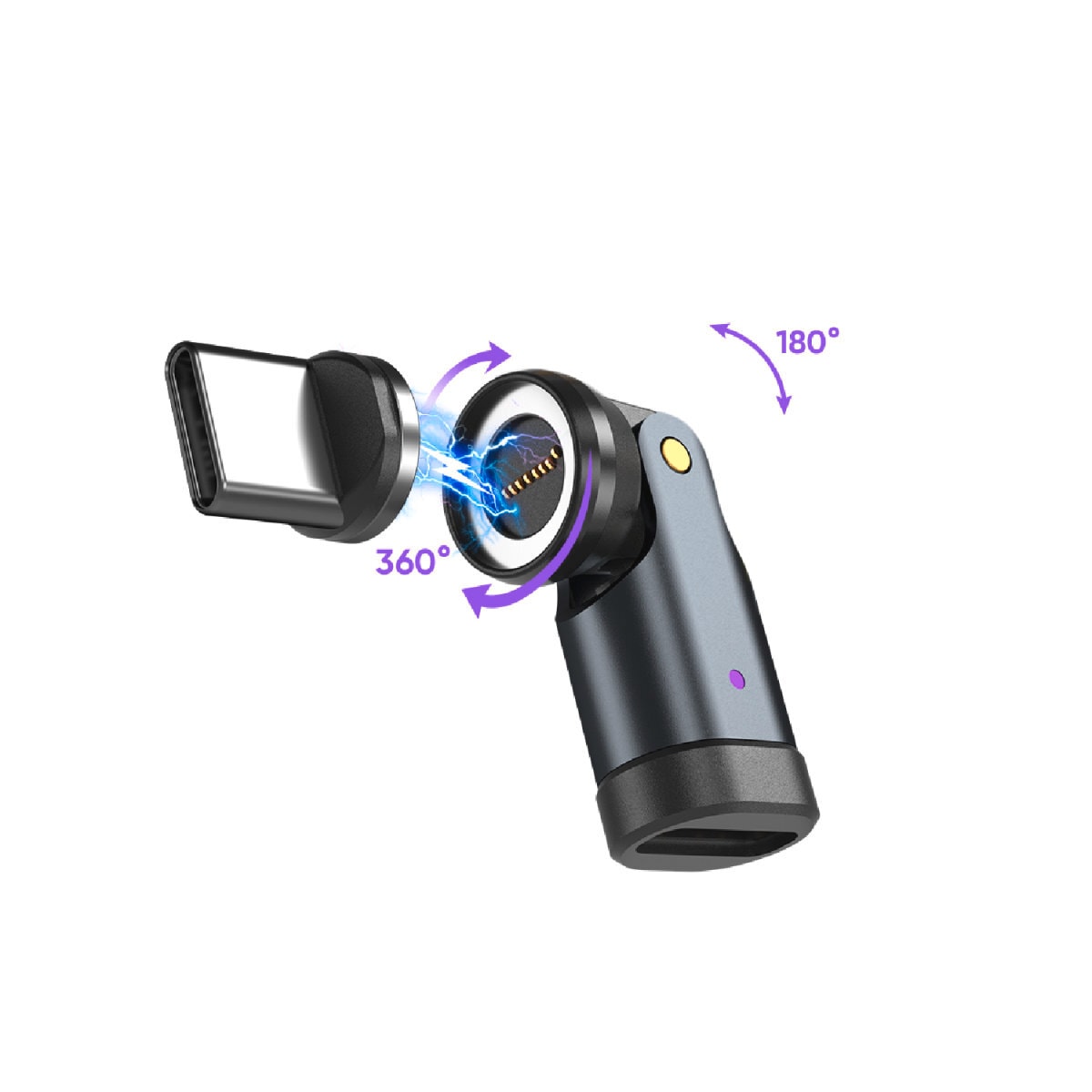 4smarts USB-Kabel »USB-C 540° Magnetkabel-Set GravityCord 240W« USB Typ C 180 cm