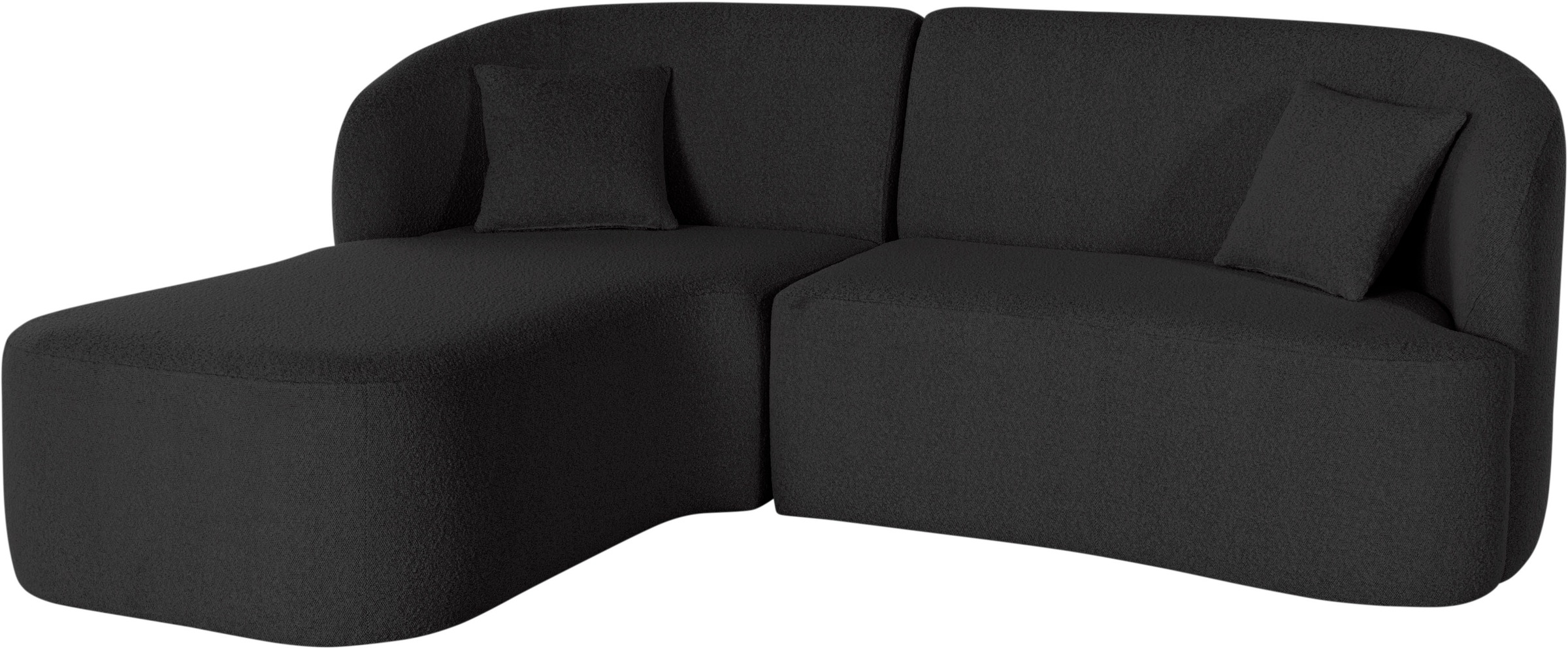 LeGer Home by Lena Gercke Ecksofa »Dilara L-Form«, gerundete Rückenlehne und Front, in 3 Bezugsqualitäten