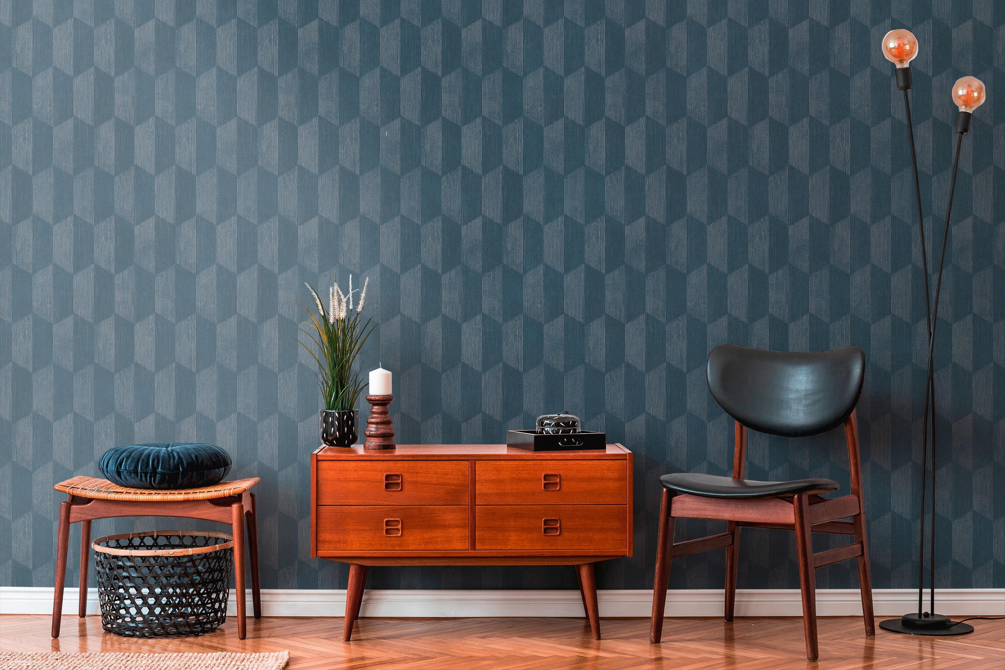 A.S. Création Vliestapete »Geo Effect« 3D-Optik | geometrisch | metallic leicht strukturiert Geometrische Tapete 3D Effekt Tapeten Wohnzimmer Schlafzimmer Küche