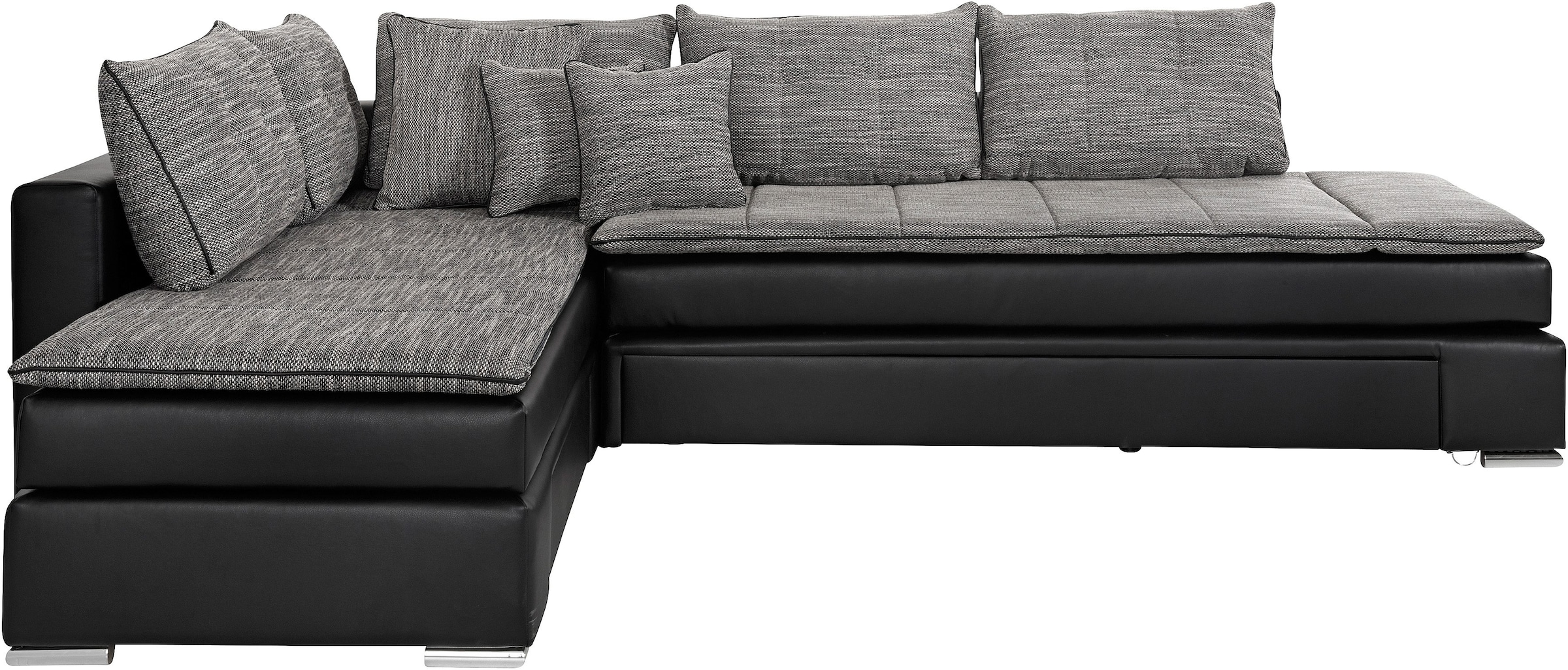 INOSIGN Ecksofa »Night & Day L-Form mit Dauer-Schlaffunktion ohne Armlehnen«, mit Boxspring-Bettfunktion 164x200 cm und Bettkasten, Dauerschläfer!