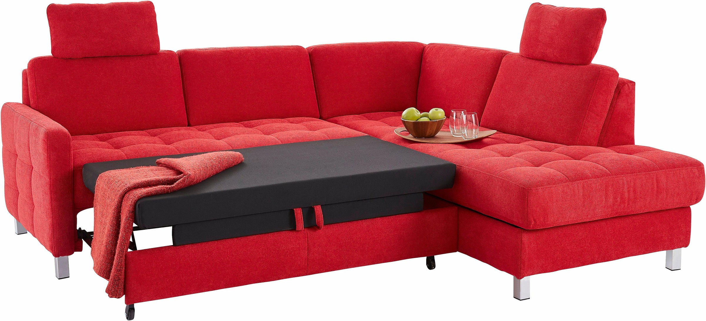 sit&more Ecksofa »Pablo L-Form«, wahlweise mit Bettfunktion
