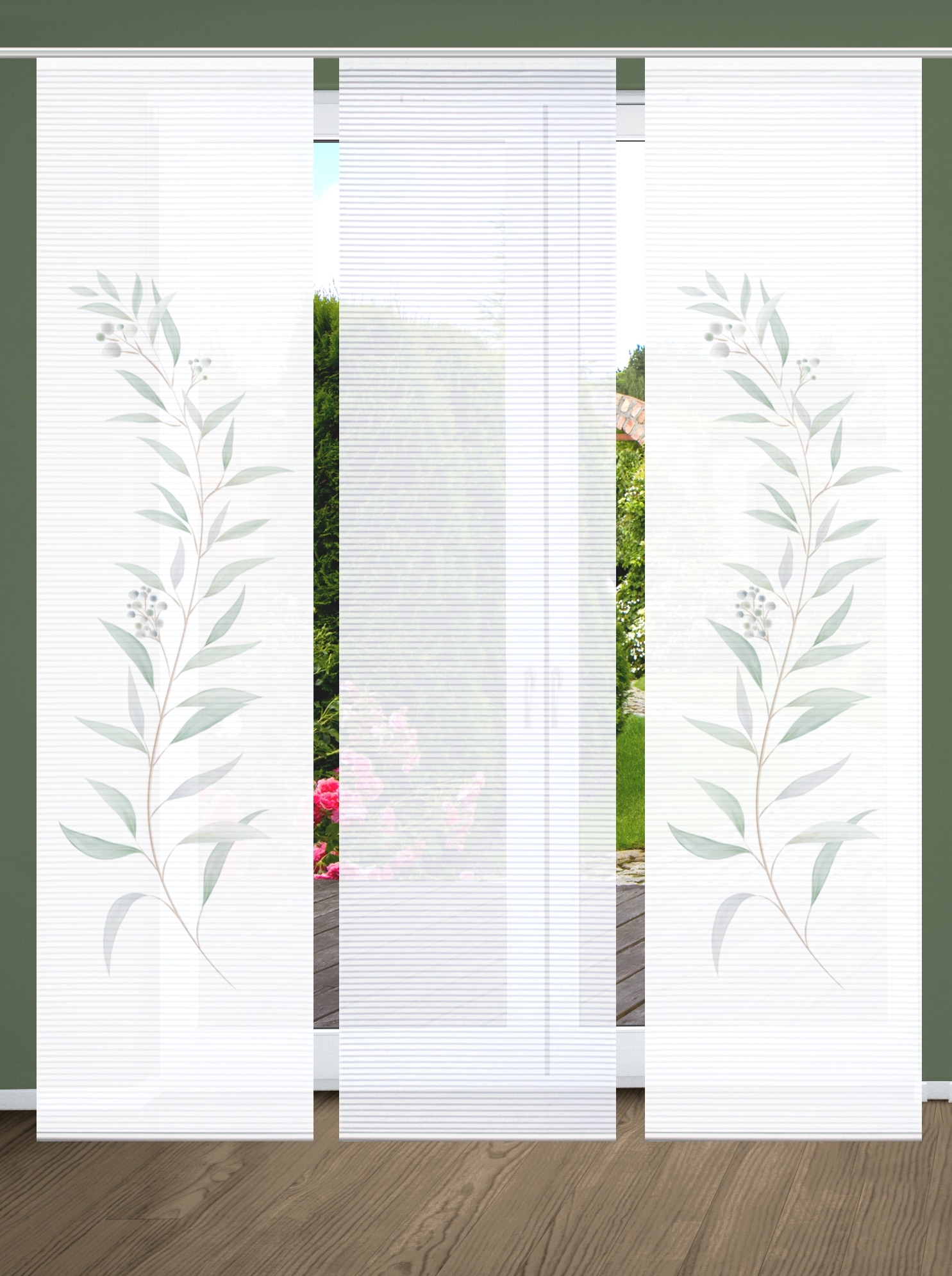 HOME in green Schiebegardine »CELSO« Paneelwagen 3 Stk. tlg. SET DIGITALDRU günstig online kaufen