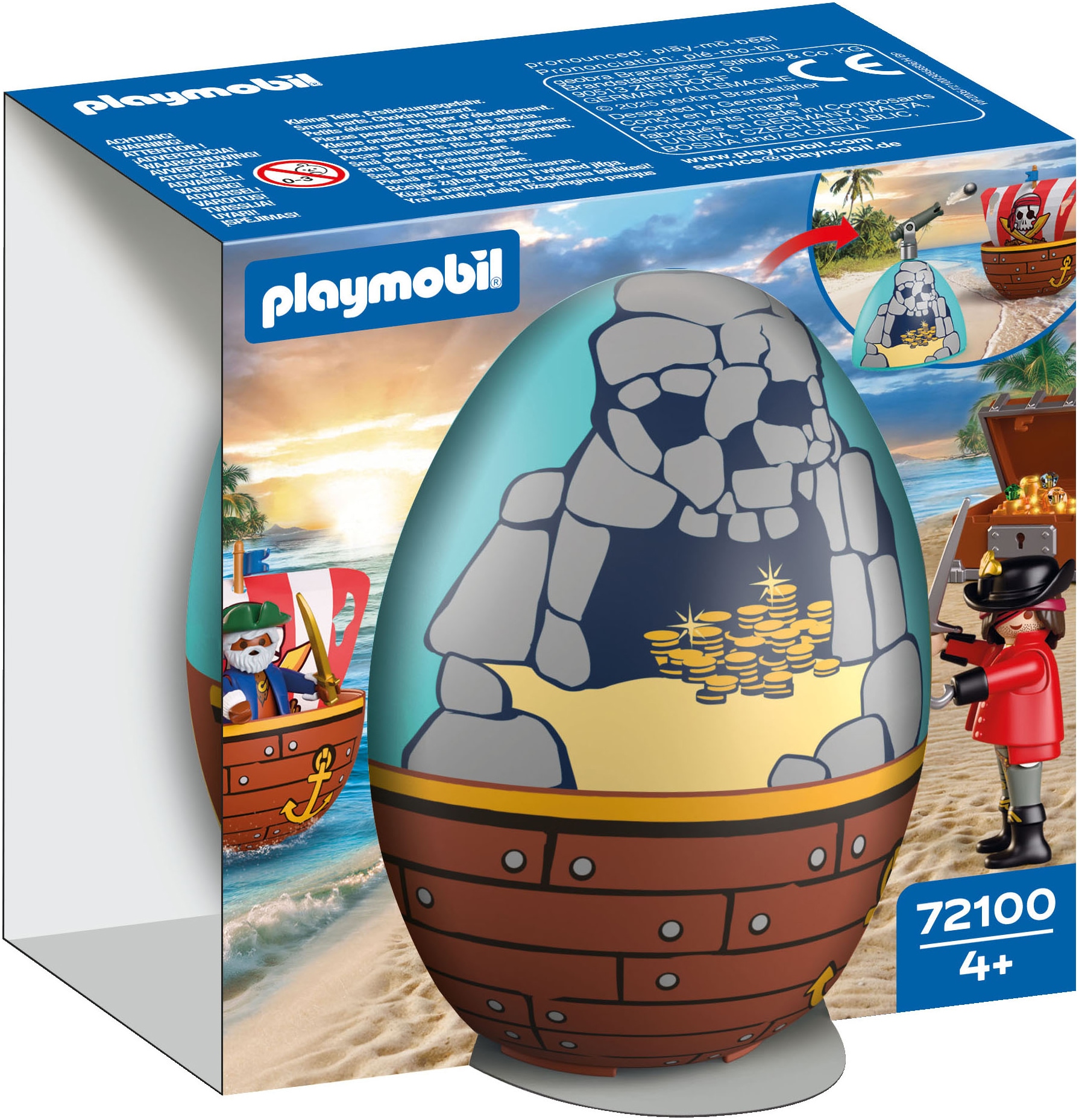 Playmobil® Konstruktions-Spielset »Spiel-Ei: Piraten (72100), Pirates«