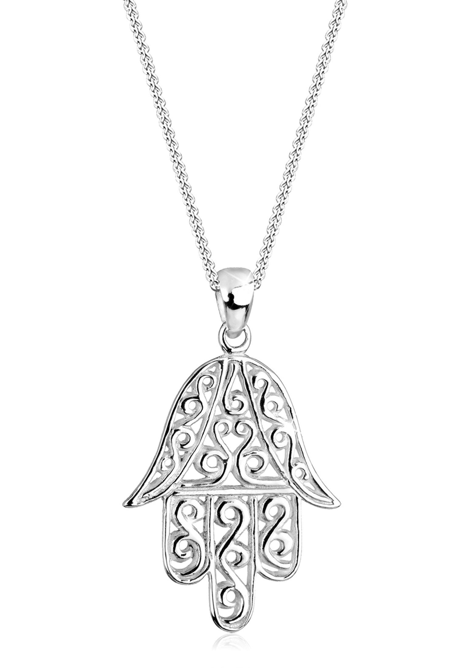 Elli Kette mit Anhänger »Hamsa Hand der Fatima Spirituell 925 Silber«