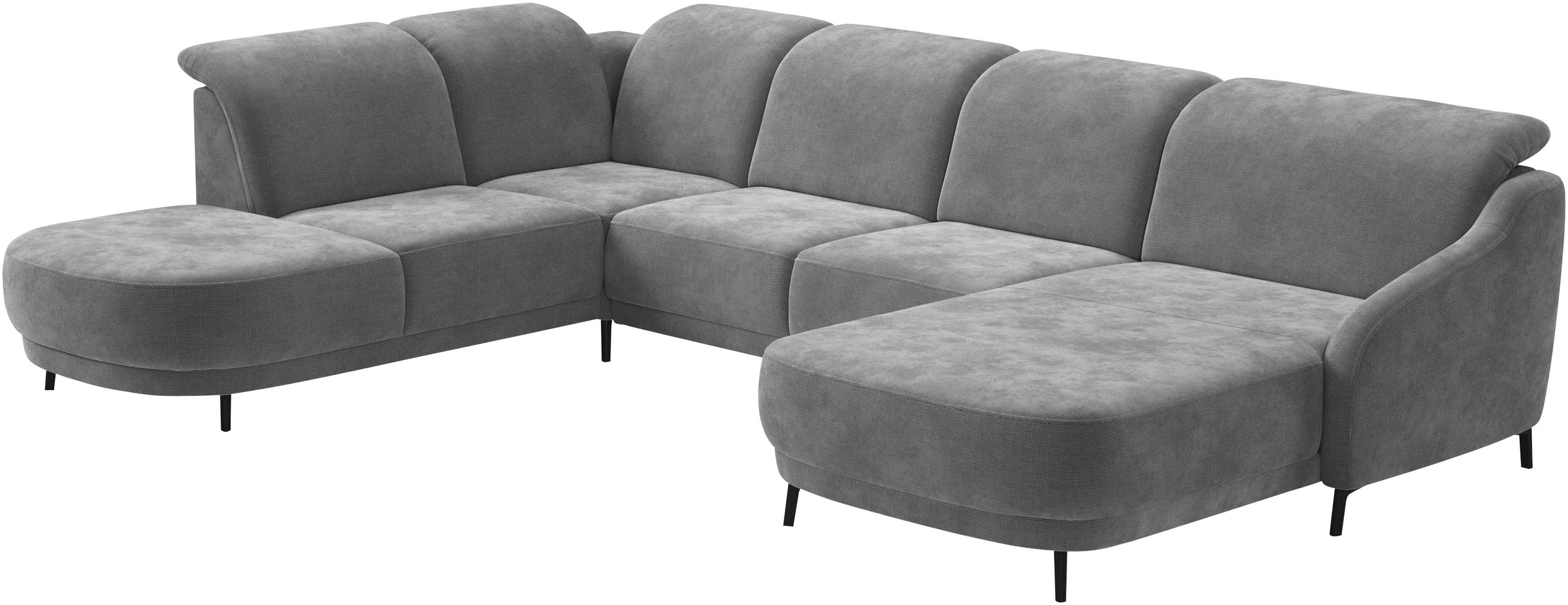 sit&more Wohnlandschaft »Blues U-Form«, inkl. Kopfteilverstellung, wahlweise mit Klapptisch und USB