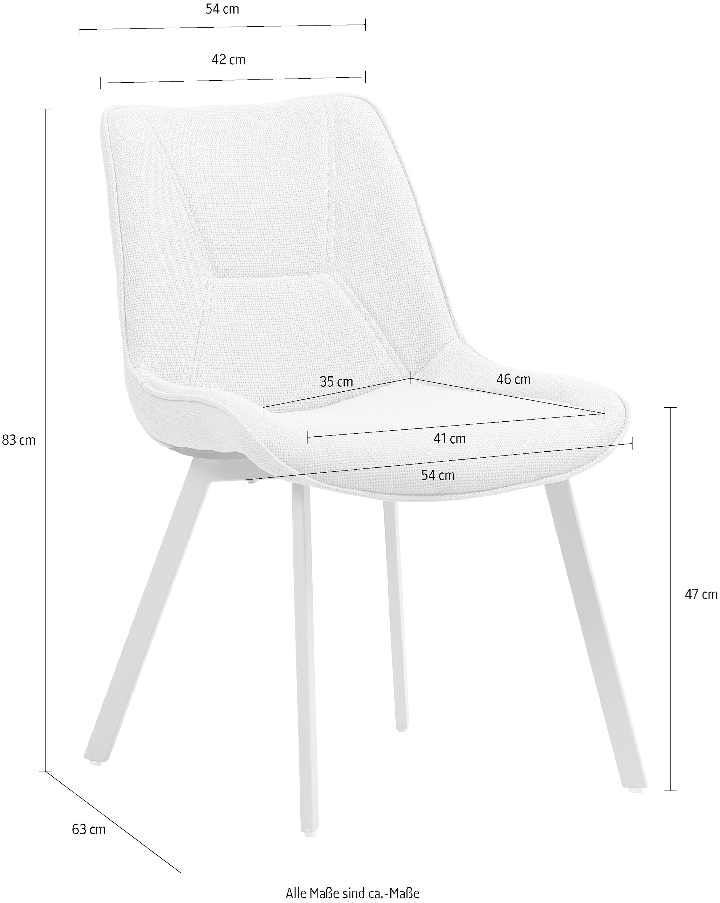 Duo Collection Esszimmerstuhl »Mila« (Set) 4 Stk.mit hellem Gestell in kaschmir Farbe