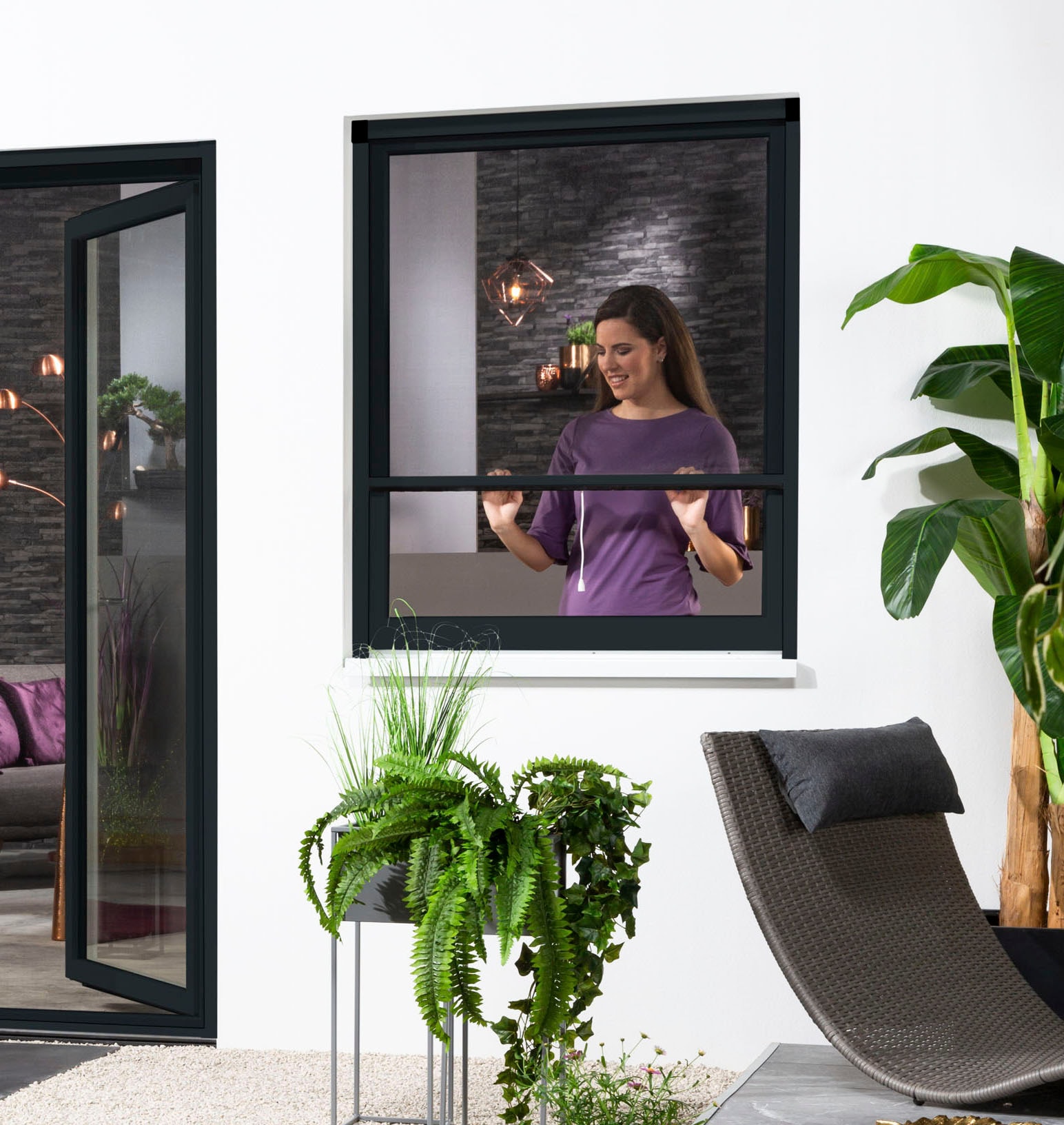 hecht international Insektenschutzrollo »SMART«, transparent, Insektenschutz, für Fenster, kürzbar