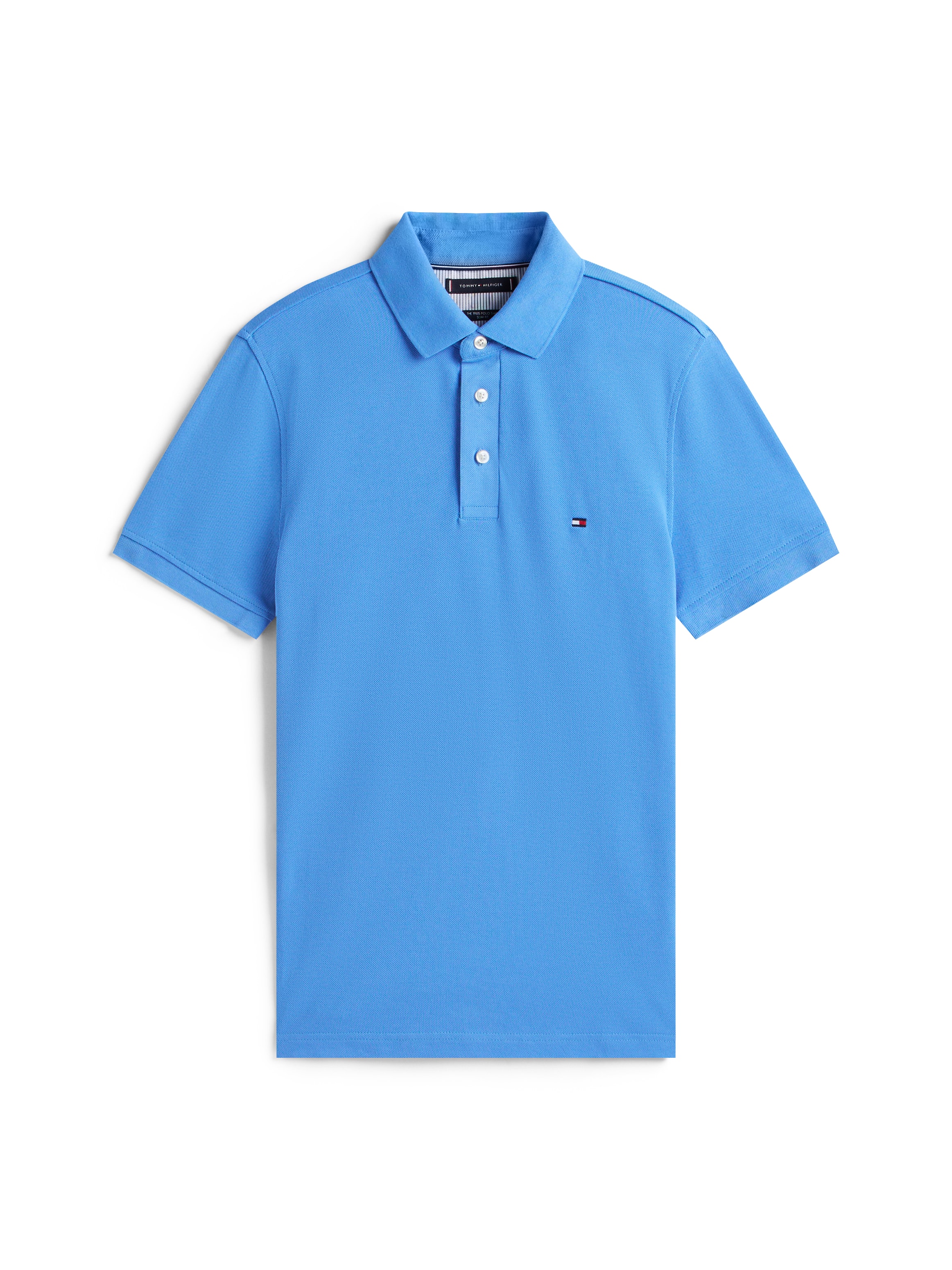 Tommy Hilfiger Poloshirt »1985 SLIM POLO mit Stickerei und Piqué-Qualität« unifarben, casual, slim fit, Baumwollmix, Polokragen