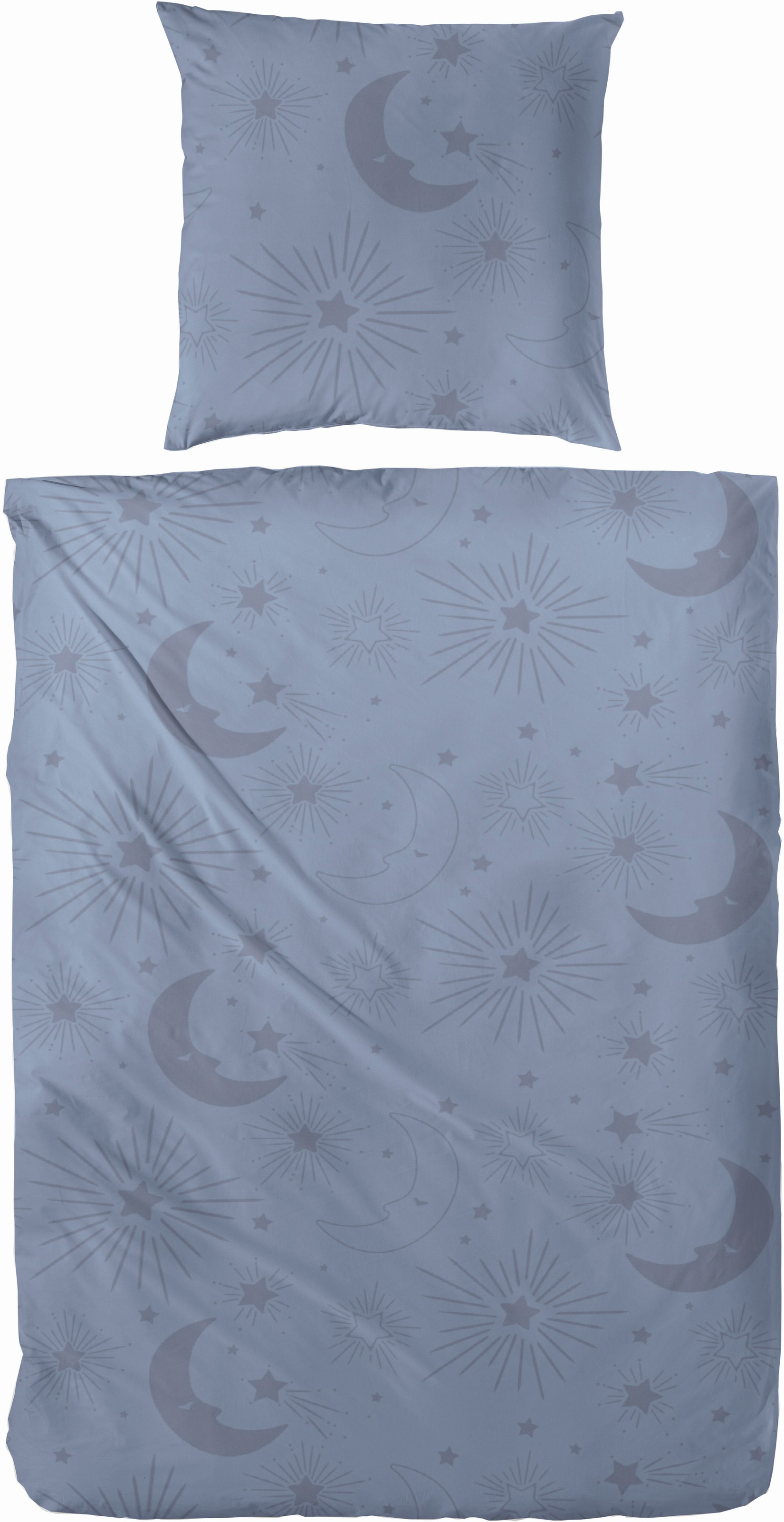 Primera Bettwäsche »Biber Bettwäsche "Mond"« 2 Stk. tlg. Mit beruhigenden B günstig online kaufen