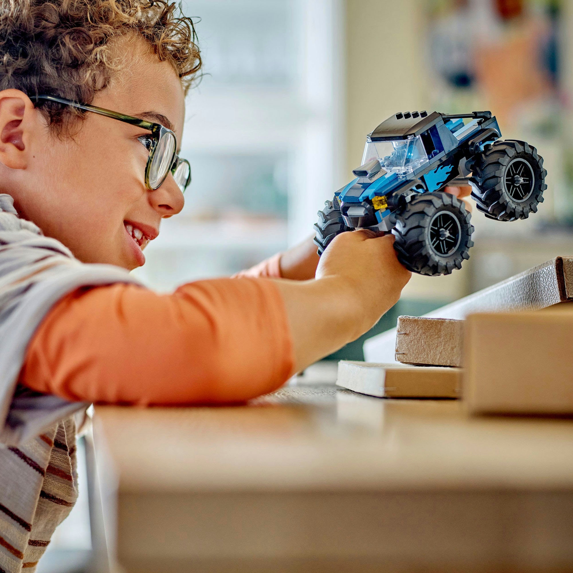 LEGO® Konstruktionsspielsteine »Blauer Monstertruck (60402), LEGO City«, (148 St.), Made in Europe