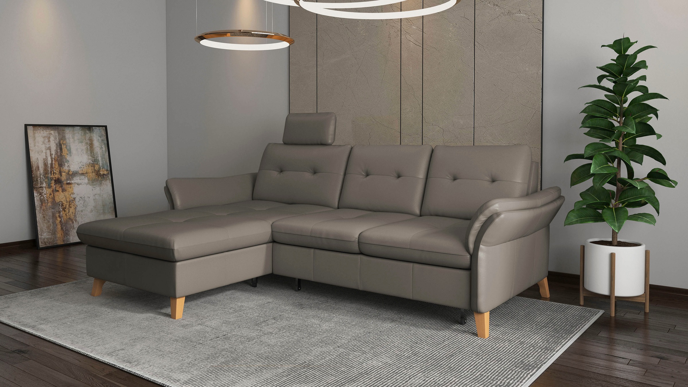 sit&more Ecksofa »Göteborg«, Sitztiefenverstellung und Federkern, wahlweise günstig online kaufen