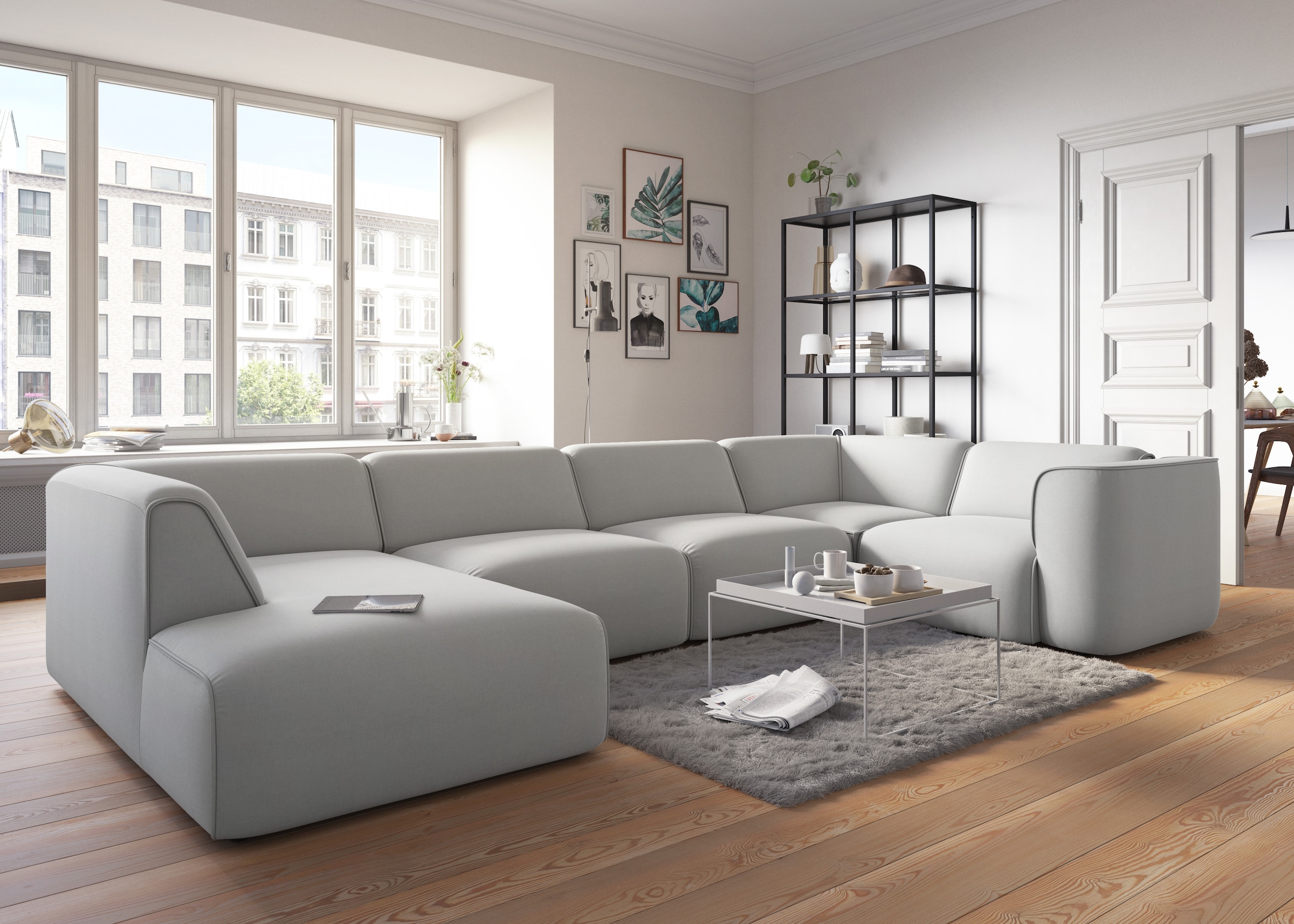 OTTO home Wohnlandschaft »Merid U-Form, B: 367 cm« jederzeit durch Module erweiterbar