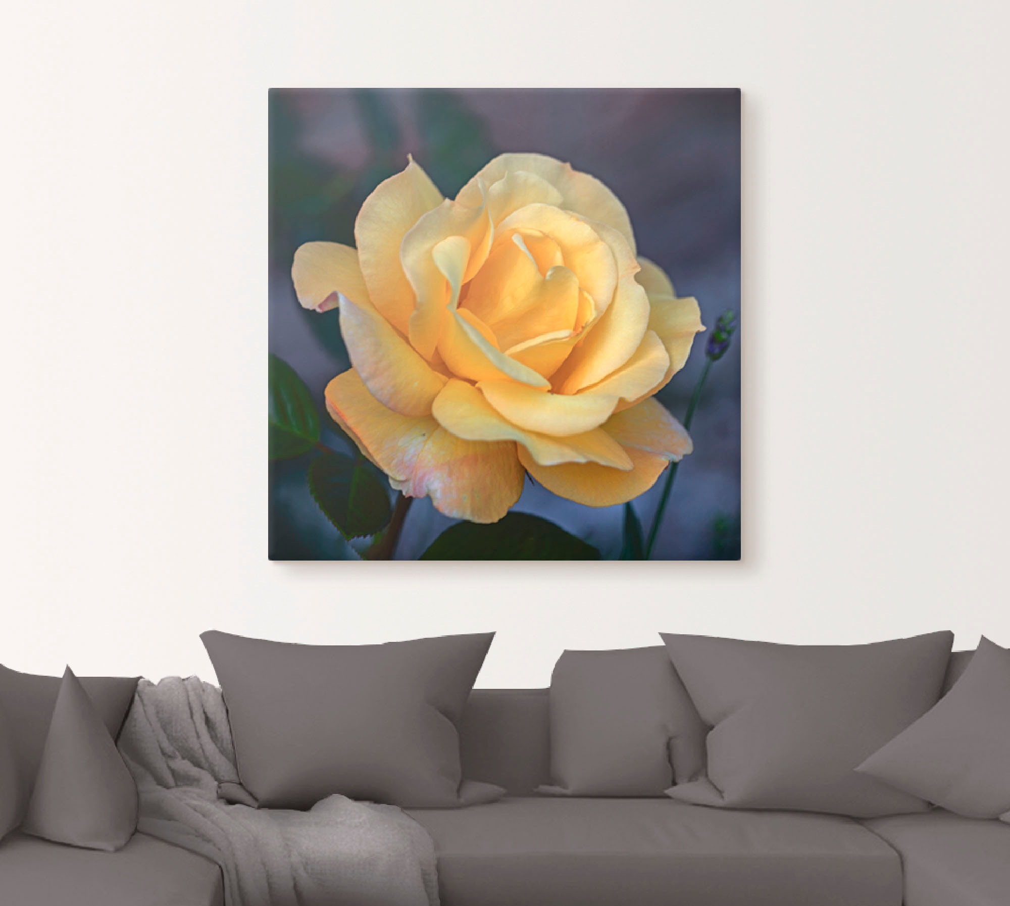 Artland Wandbild »Gelbe Rose«, Blumen, (1 St.), als Leinwandbild, Poster in verschied. Größen