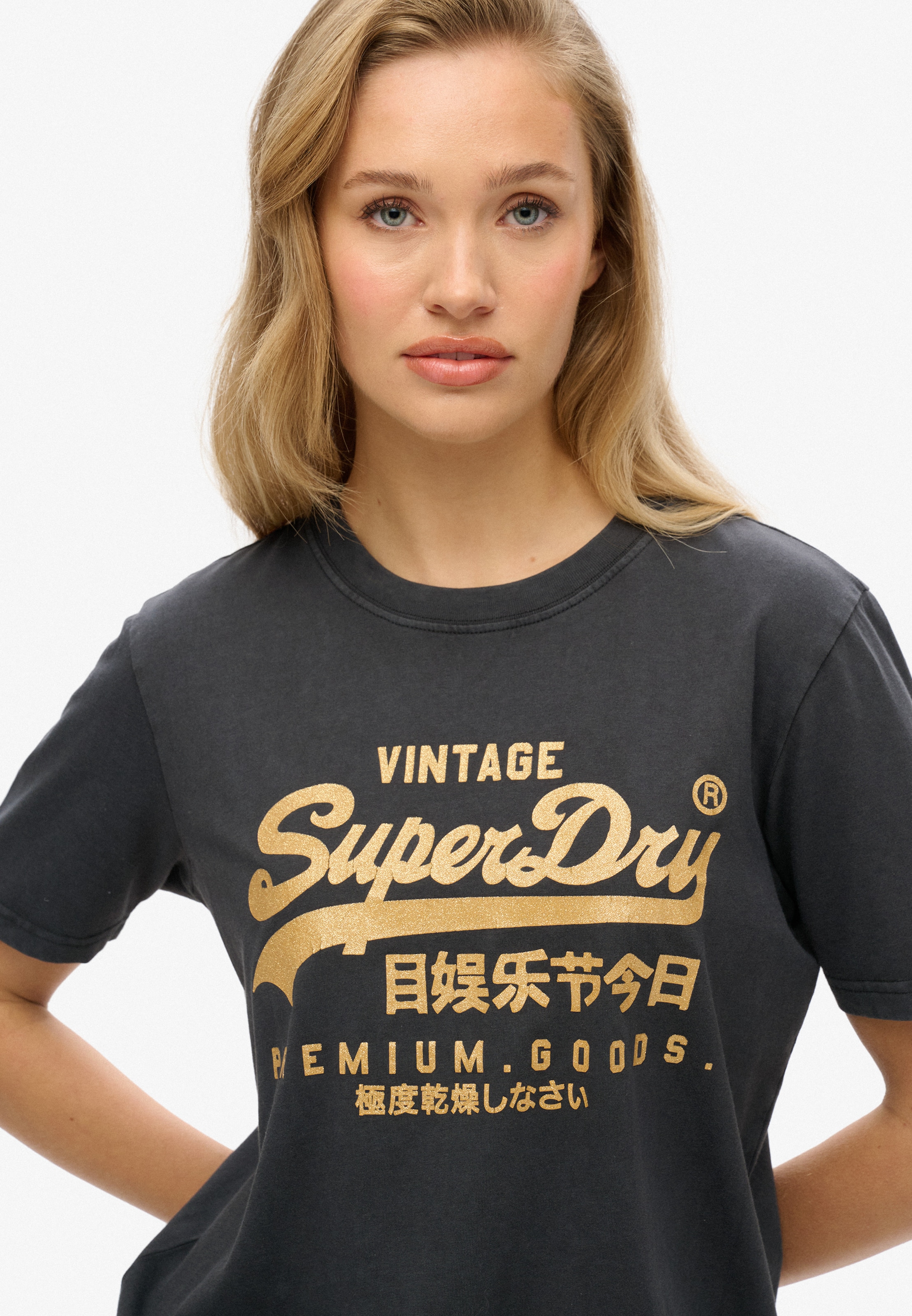 Superdry Kurzarmshirt »VL METALLIC RELAXED TEE«