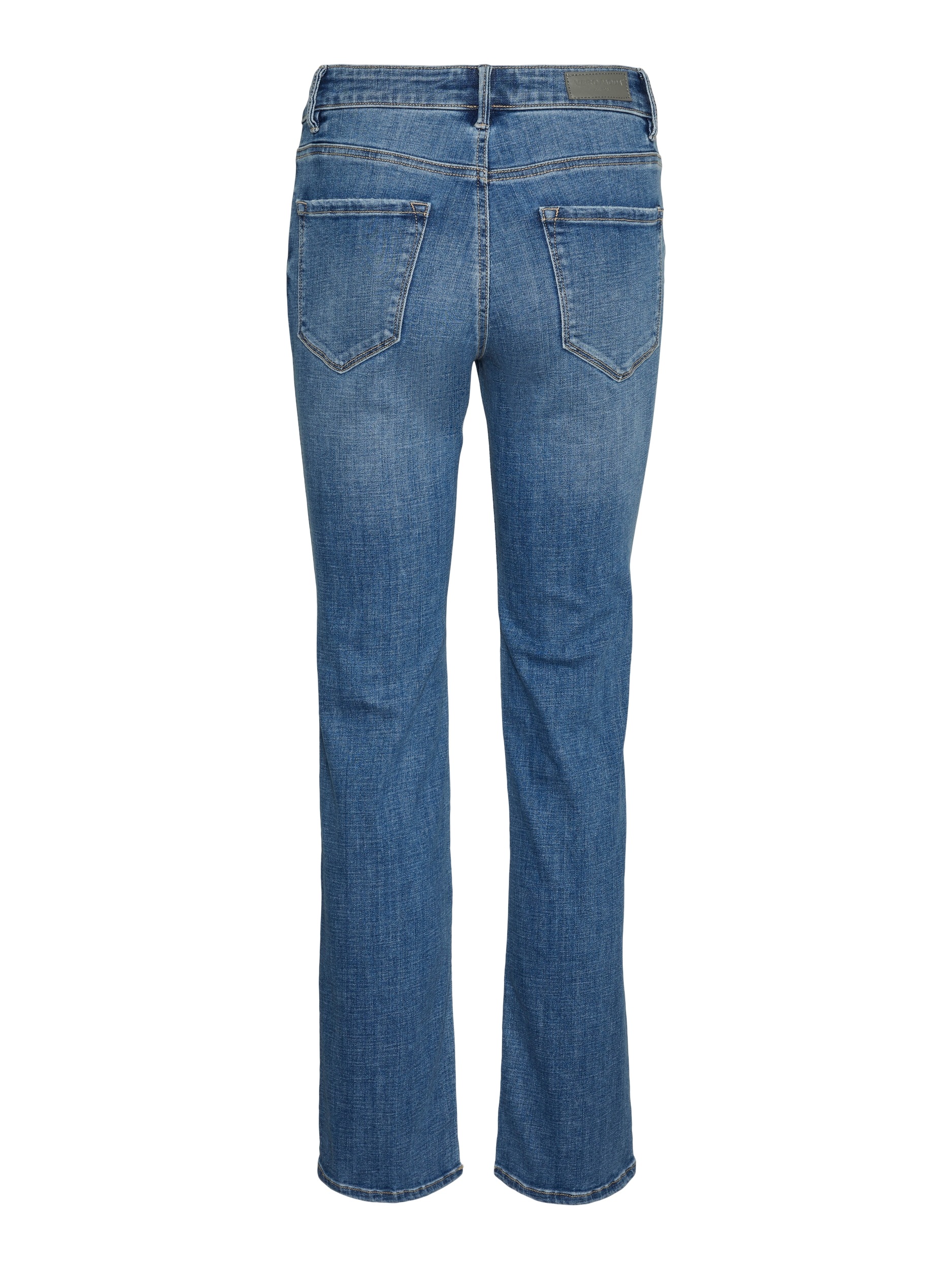 Vero Moda Straight-Jeans »VMFLASH MR STRAIGHT JEANS LI347 GA NOOS« Baumwollmischung mit Stretch, regular waist, straight fit