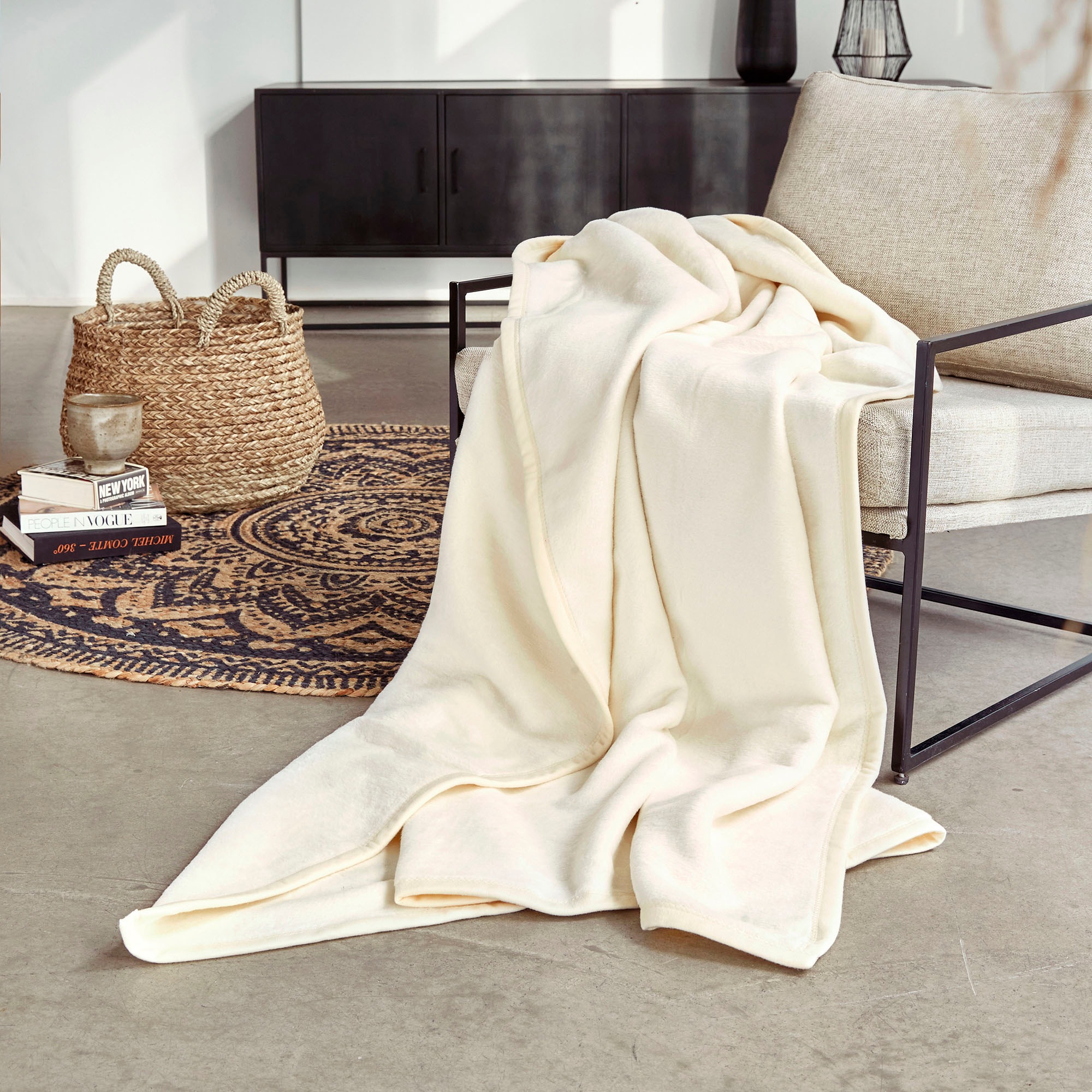 IBENA Kniedecke »Uni Kniedecke Luxus«, unifarbenes Design