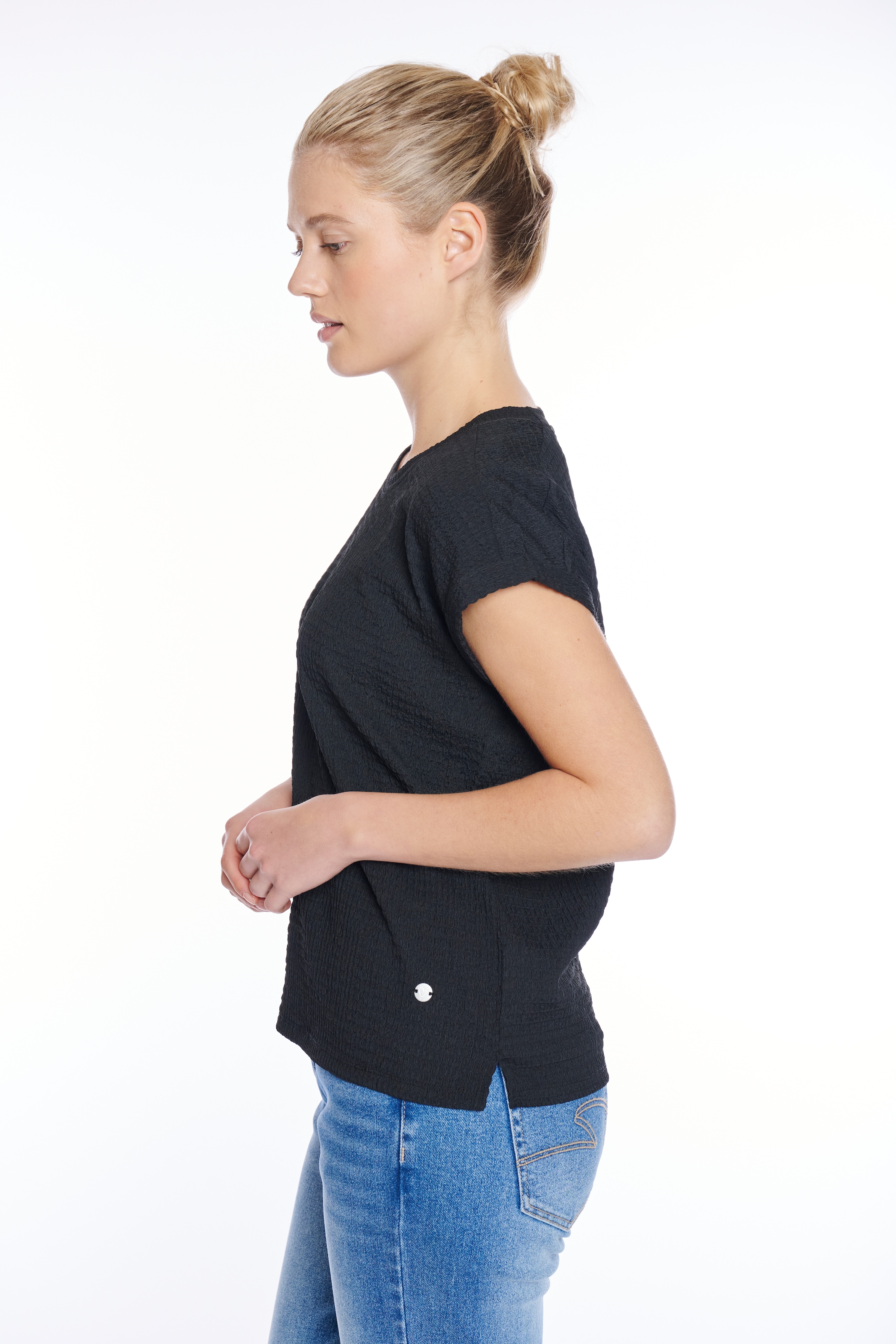 ZABAIONE Kurzarmshirt »Al44legra« Crinkle-Ware