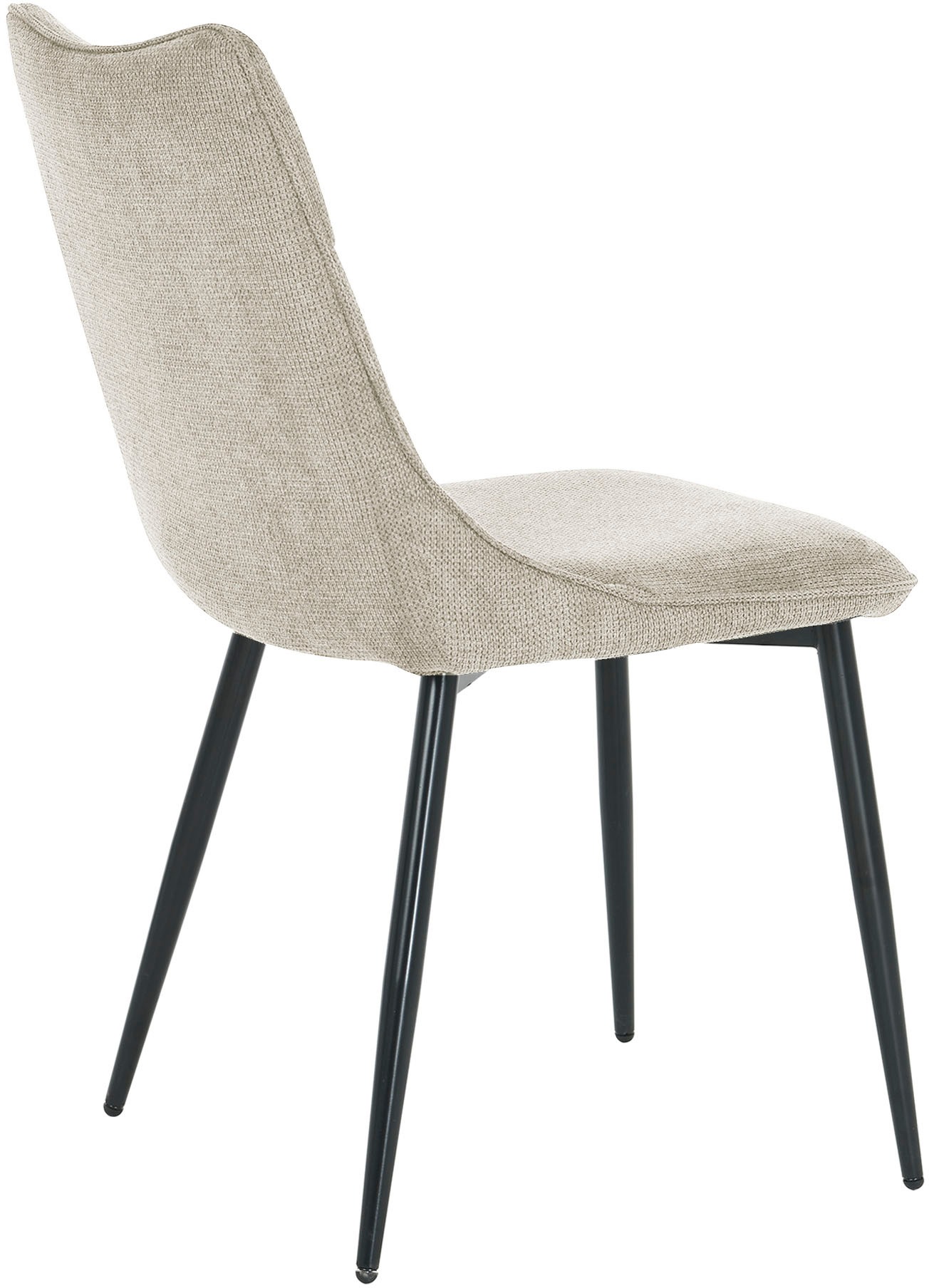 byLIVING Esszimmerstuhl »Carlo (2er-Set)«, (Set), Gestell Metall schwarz, Küchenstuhl, Webstoffbezug, diverse Farben