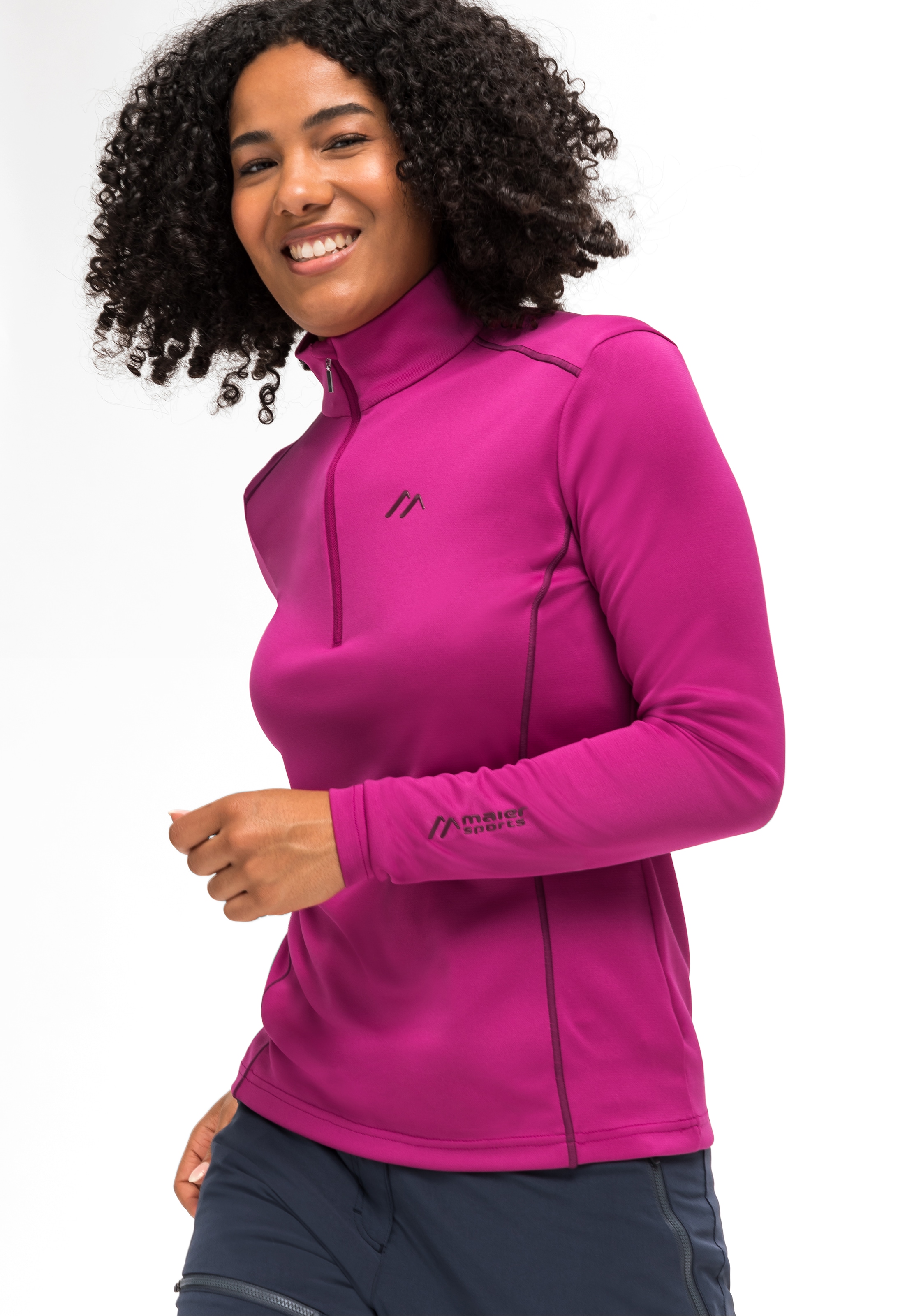 Maier Sports Damen kaufen und Half-Zip Fleece online Rec«, »Jenna Midlayer, elastisches Fleecepullover pflegeleichtes