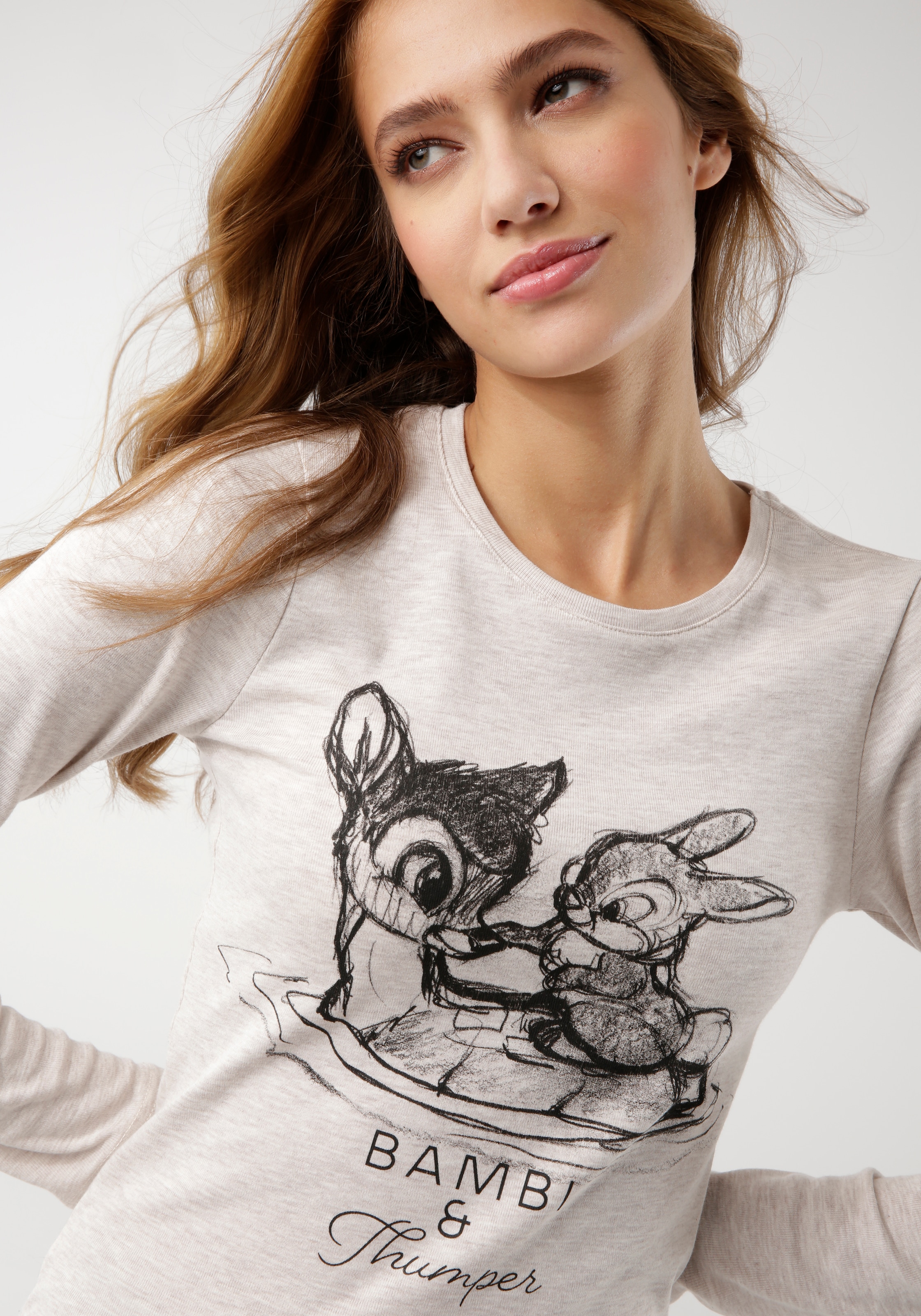 KangaROOS Langarmshirt »Bambi & Klopfer« mit Motiv-Druck | Rundhalsshirts