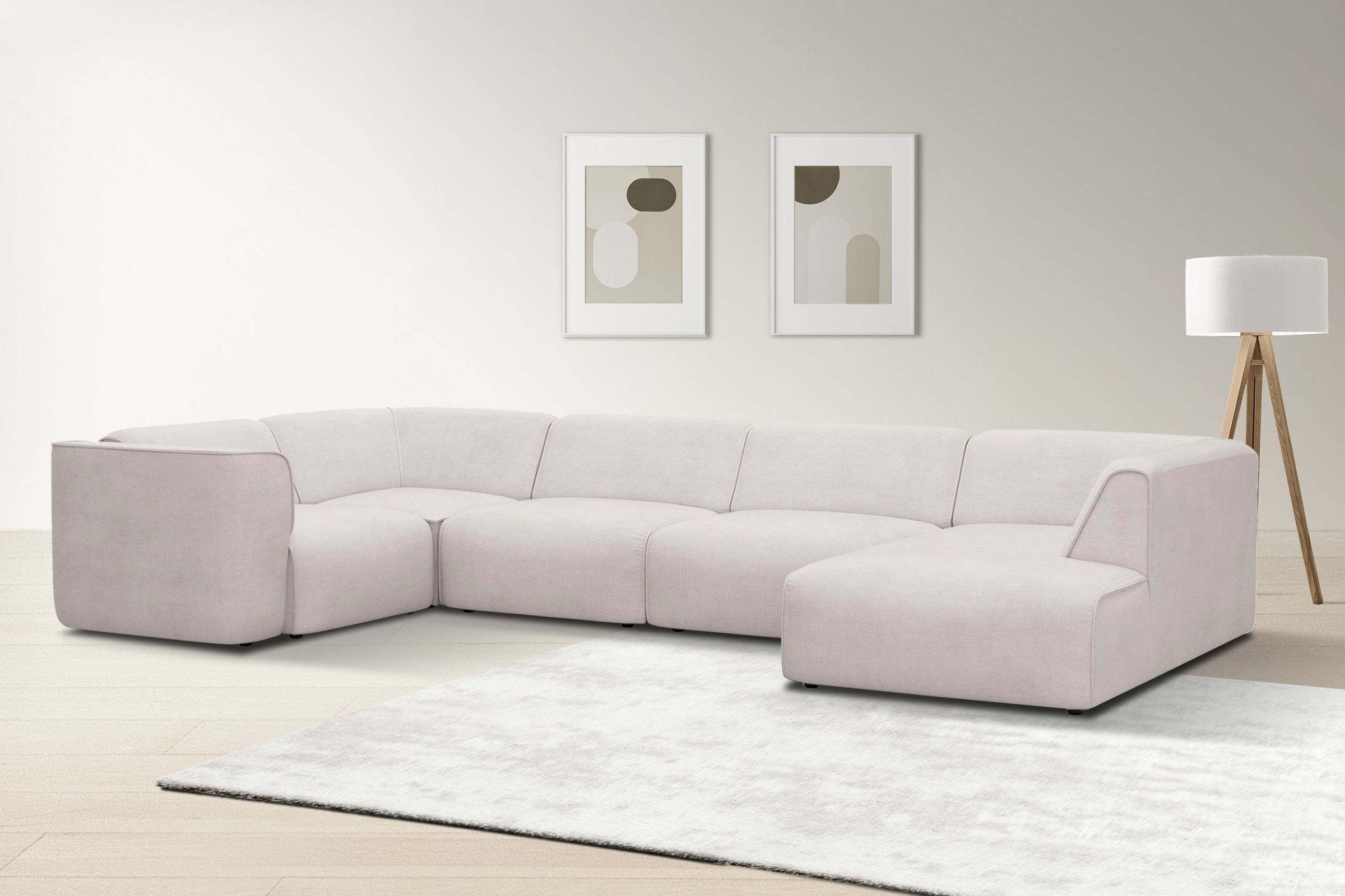 OTTO home Wohnlandschaft »Merid U-Form, jederzeit durch Module erweiterbar, günstig online kaufen