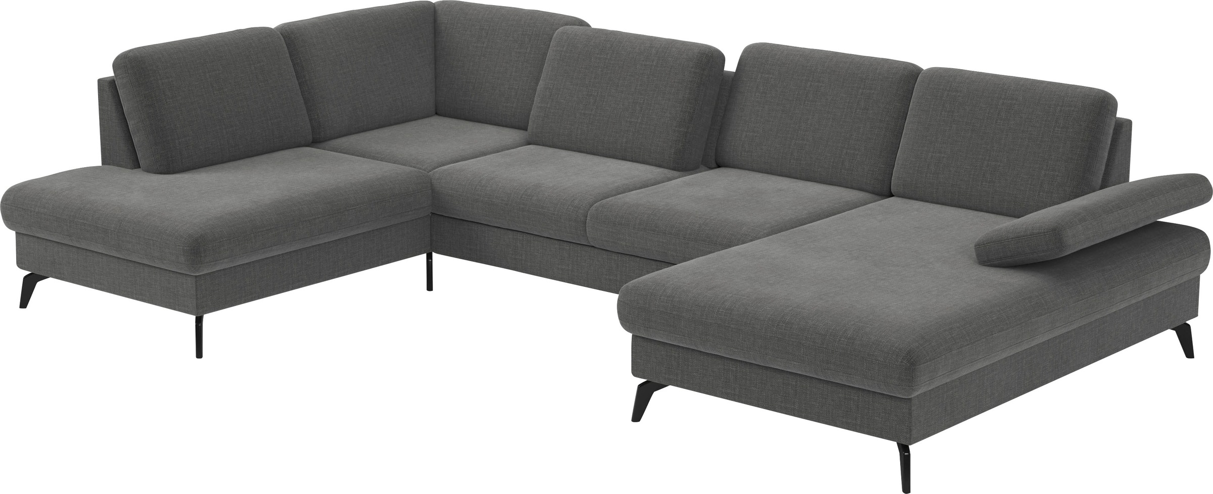 sit&more Wohnlandschaft »Morris U-Form, inkl. Sitztiefenverstellung«, wahlweise mit Armteilverstellung, Bettfunktion & Bettkasten