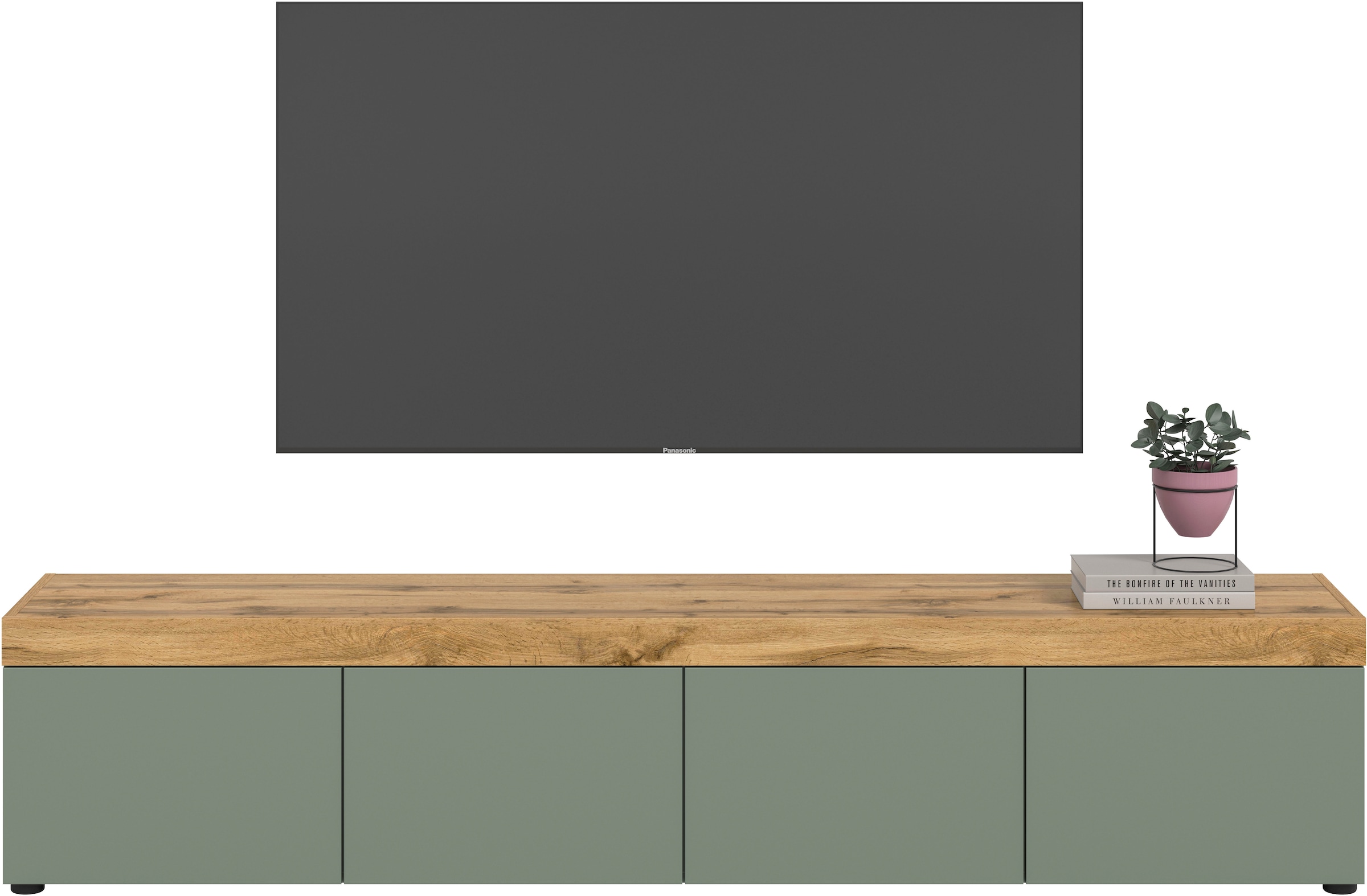 OTTO home Lowboard »MAMBO, Breite 200 cm, Höhe 41 cm« 1 Stk. tlg. Lowboard, TV Unterschrank, Tv-Schrank, Wohnzimmer