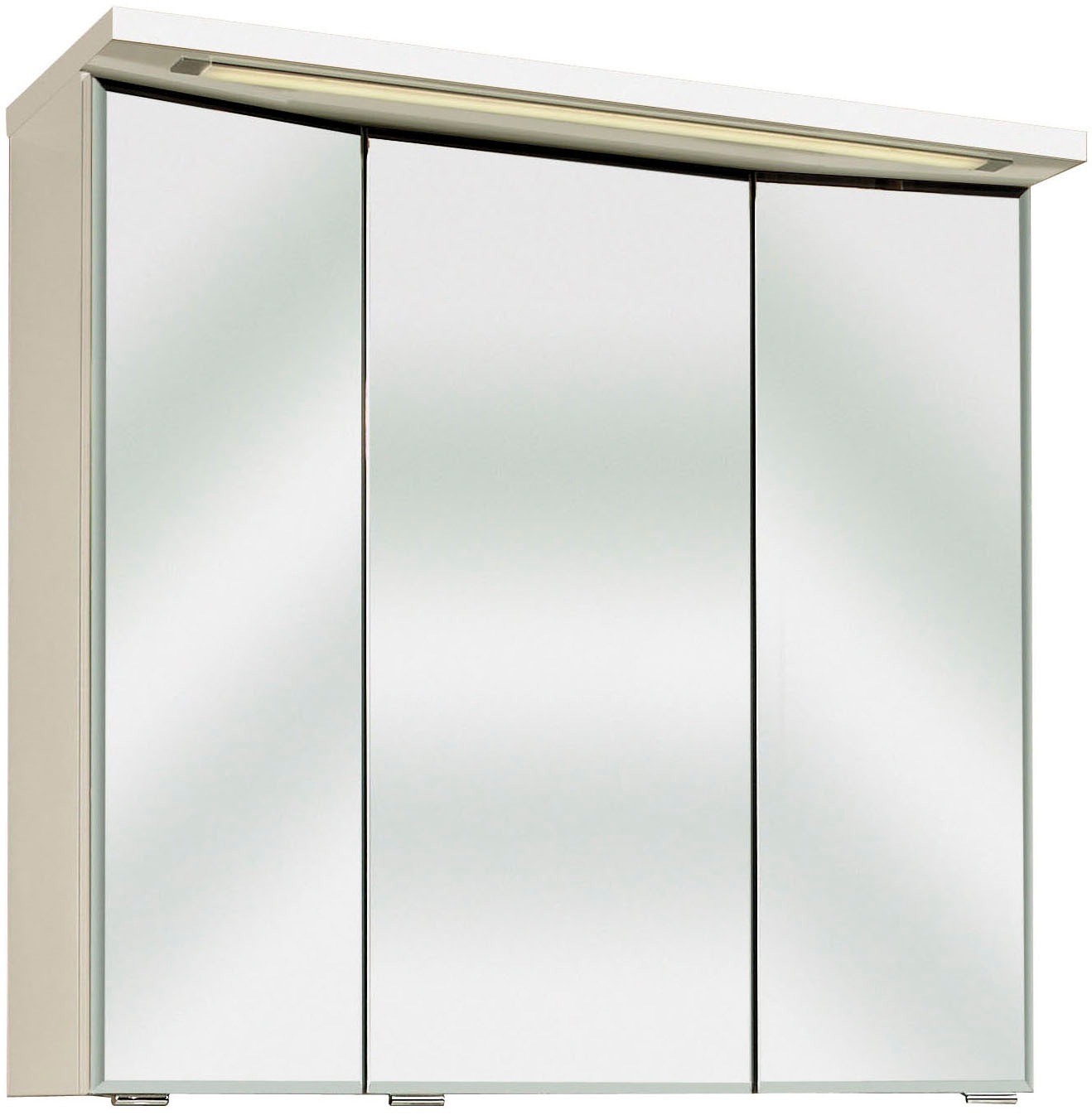 Saphir Badmöbel-Set »Trentino 2-teilig Mineralmarmor-Waschtisch mit LED-Spiegelschrank« 3 Stk. tlg.