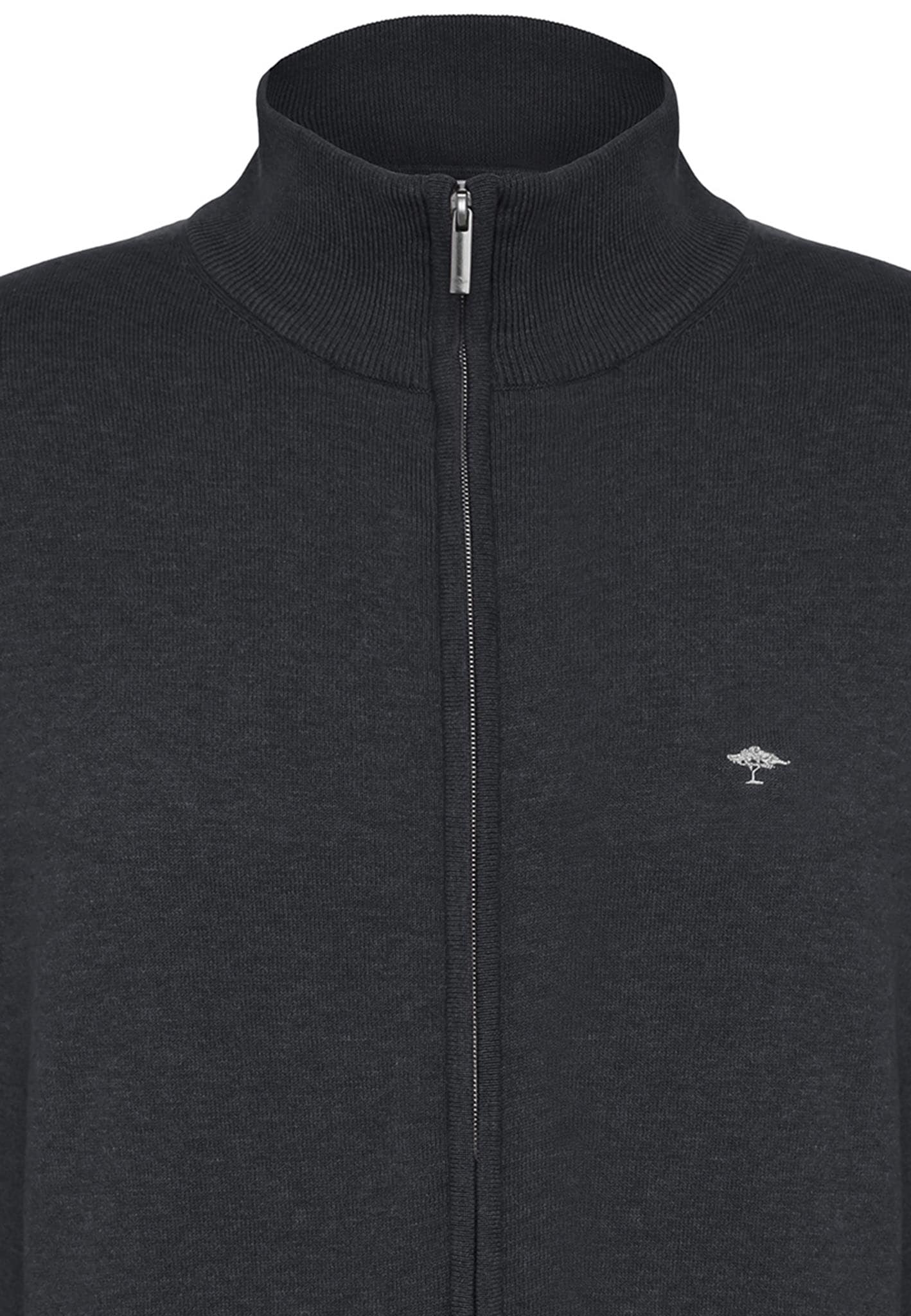 FYNCH-HATTON Strickjacke, mir Reißversschluss und Logo-Stickerei