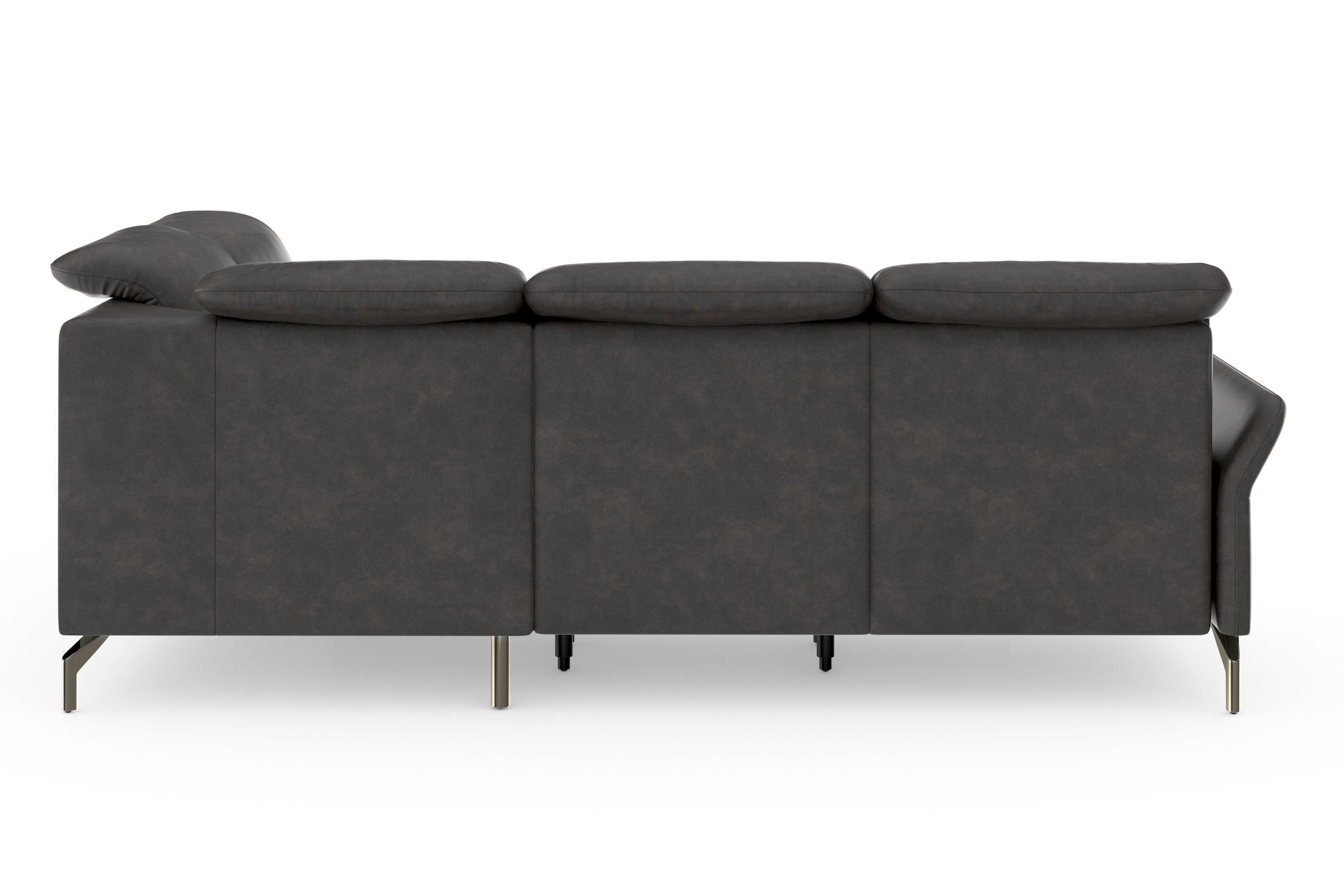 sit&more Ecksofa »Fashion L-Form«, wahlweise mit Kopfteilverstellung, Vorziehsitz, motorisch, Nickelfüße