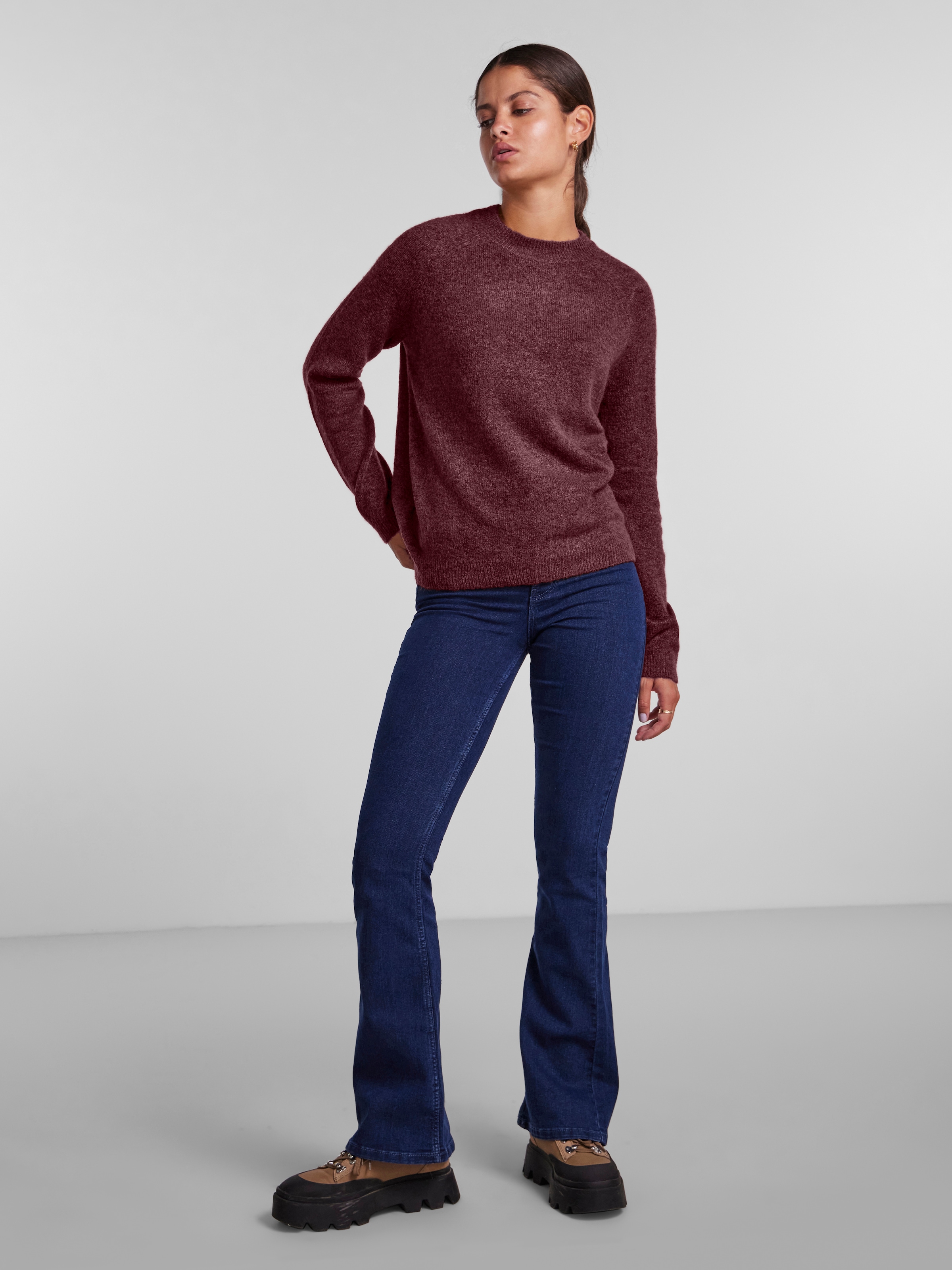 pieces Strickpullover »PCJULIANA LS O-NECK KNIT NOOS BC«