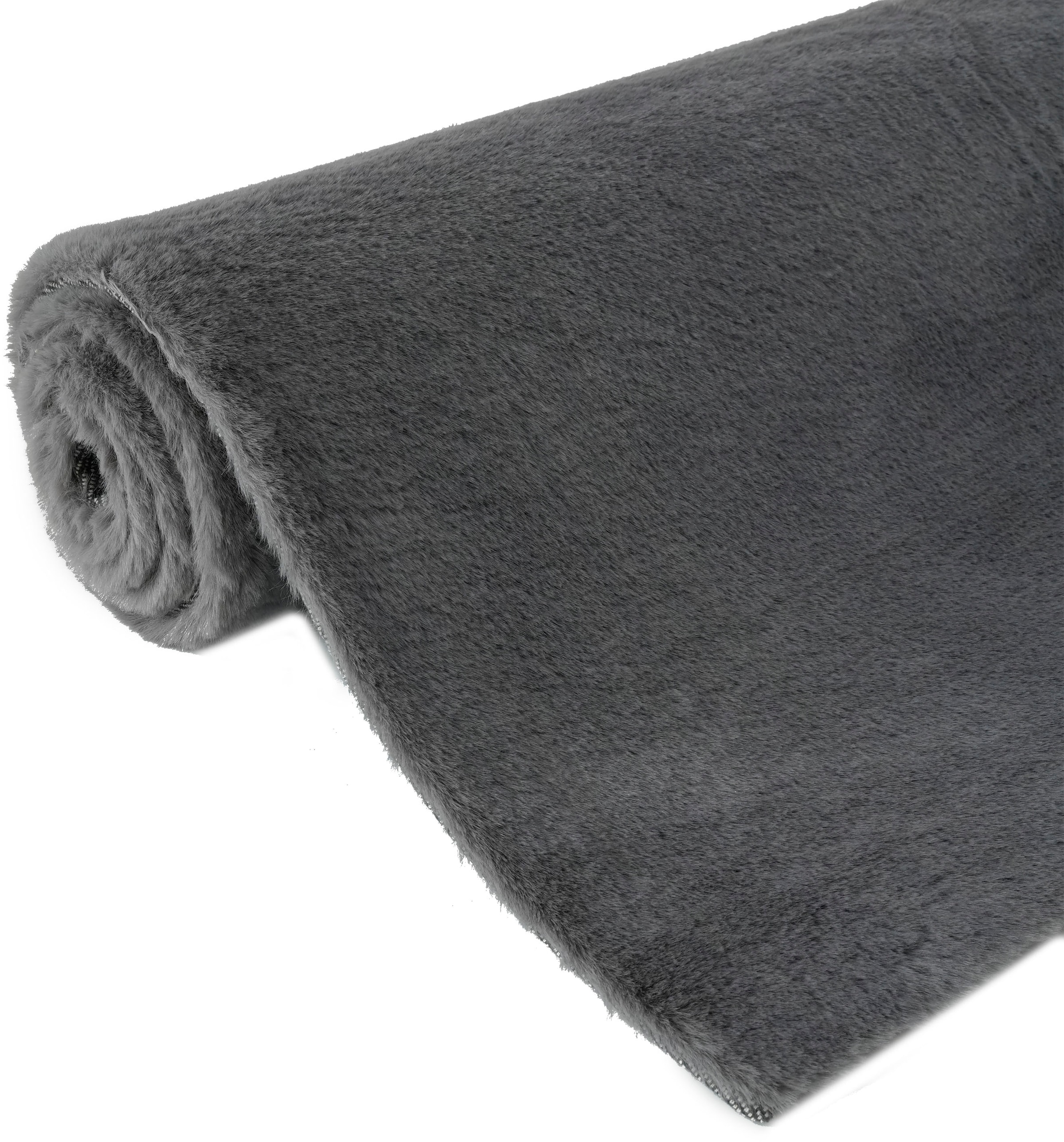 Bruno Banani Fellteppich »Rabbit 2, Kunstfell Teppich, Modern«, rechteckig, 25 mm Höhe, Kaninchenfell-Haptik, sehr weich, Wohnzimmer, Schlafzimmer, Esszimmer