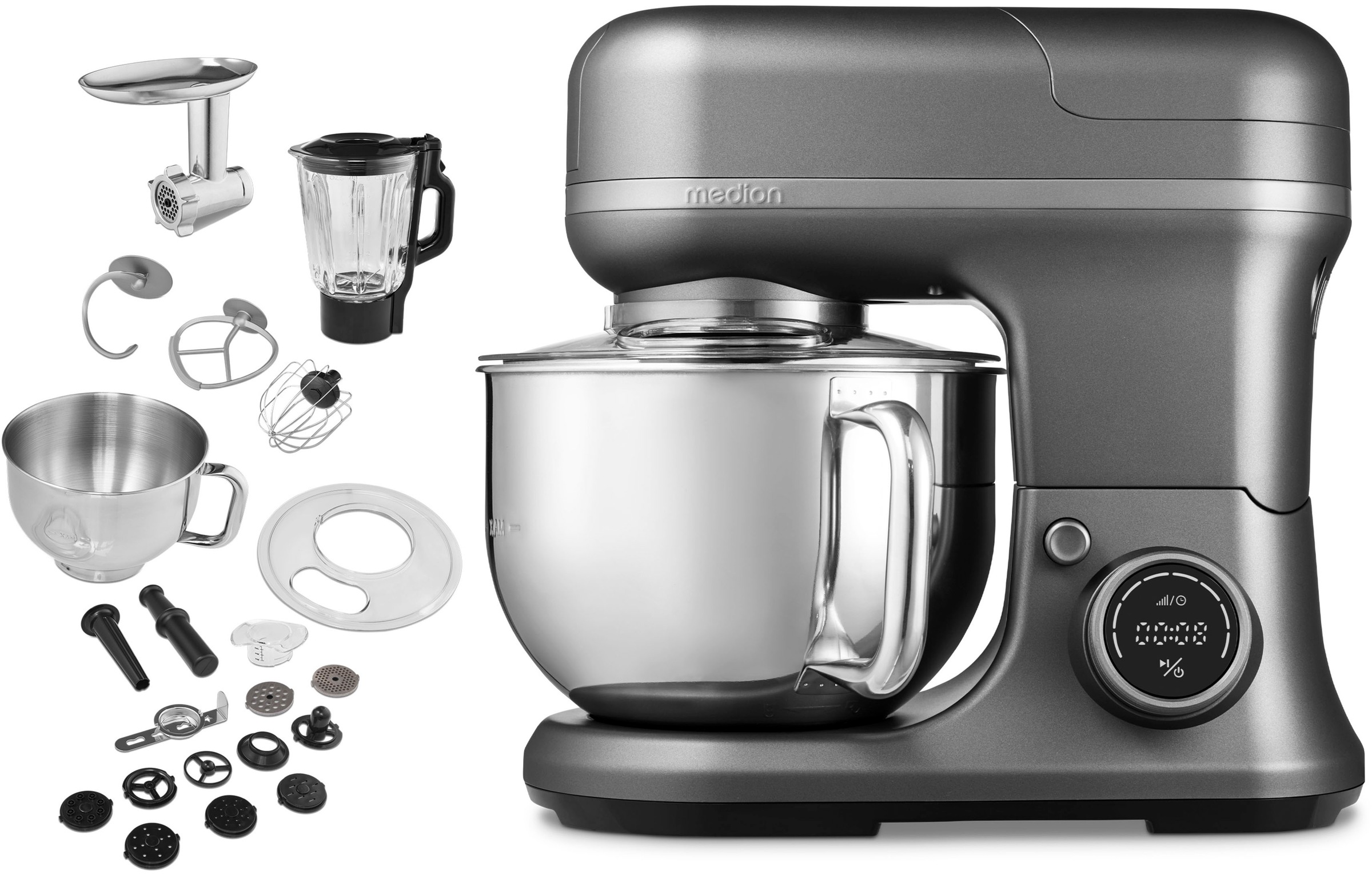 Medion® Küchenmaschine »MD 18430, 8 Geschwindigkeitsstufen, Impulsfunktion, günstig online kaufen