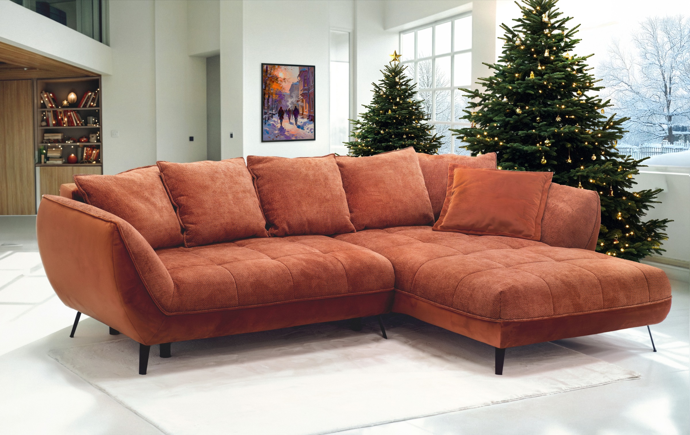 exxpo - sofa fashion Ecksofa »Midway mit einfacher Easy-Lift-Bettfunktion, günstig online kaufen