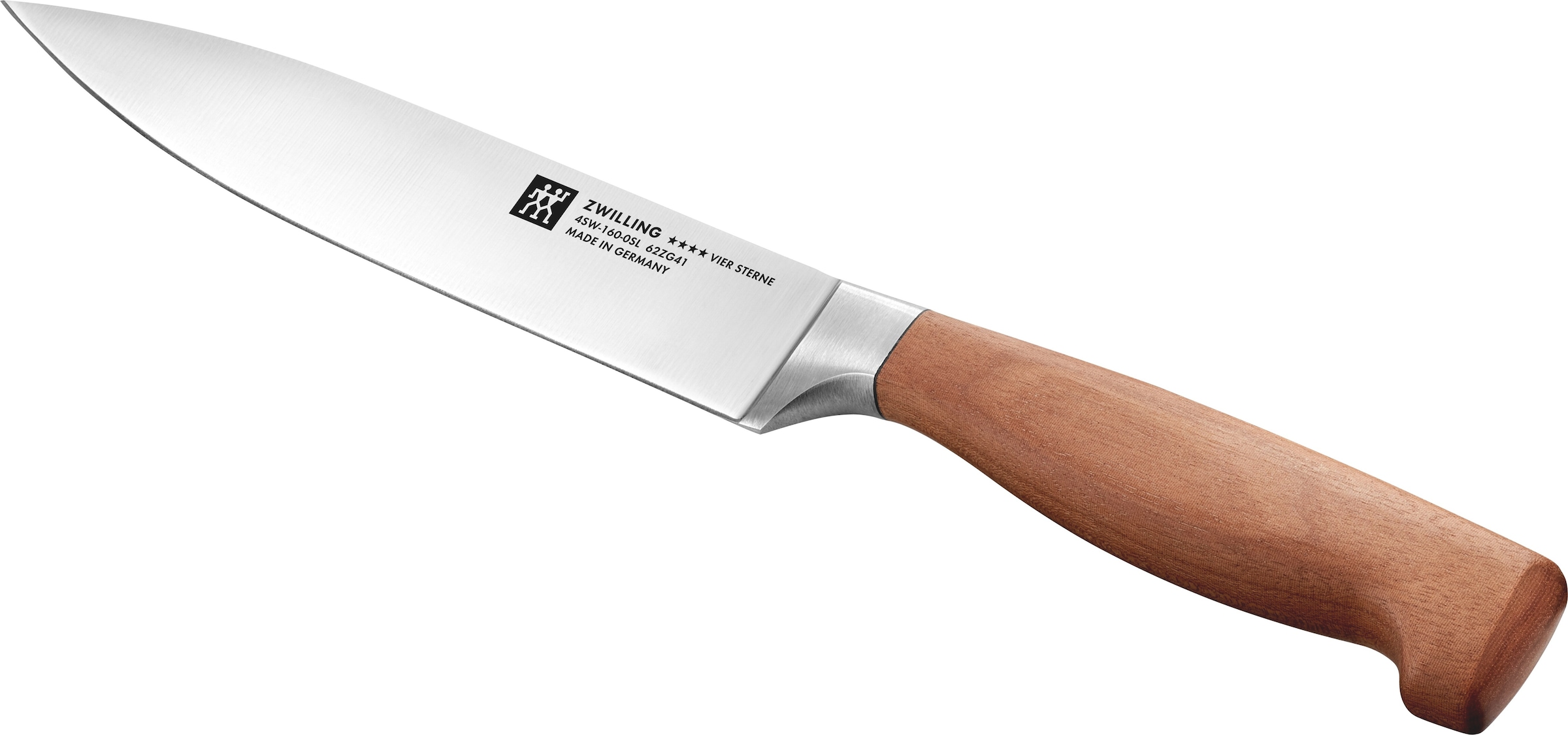 Zwilling Kochmesser »**** VIER STERNE Wood« Made in Germany, Eigehärtete Klinge, FSC-Zertifizitiertes Holz