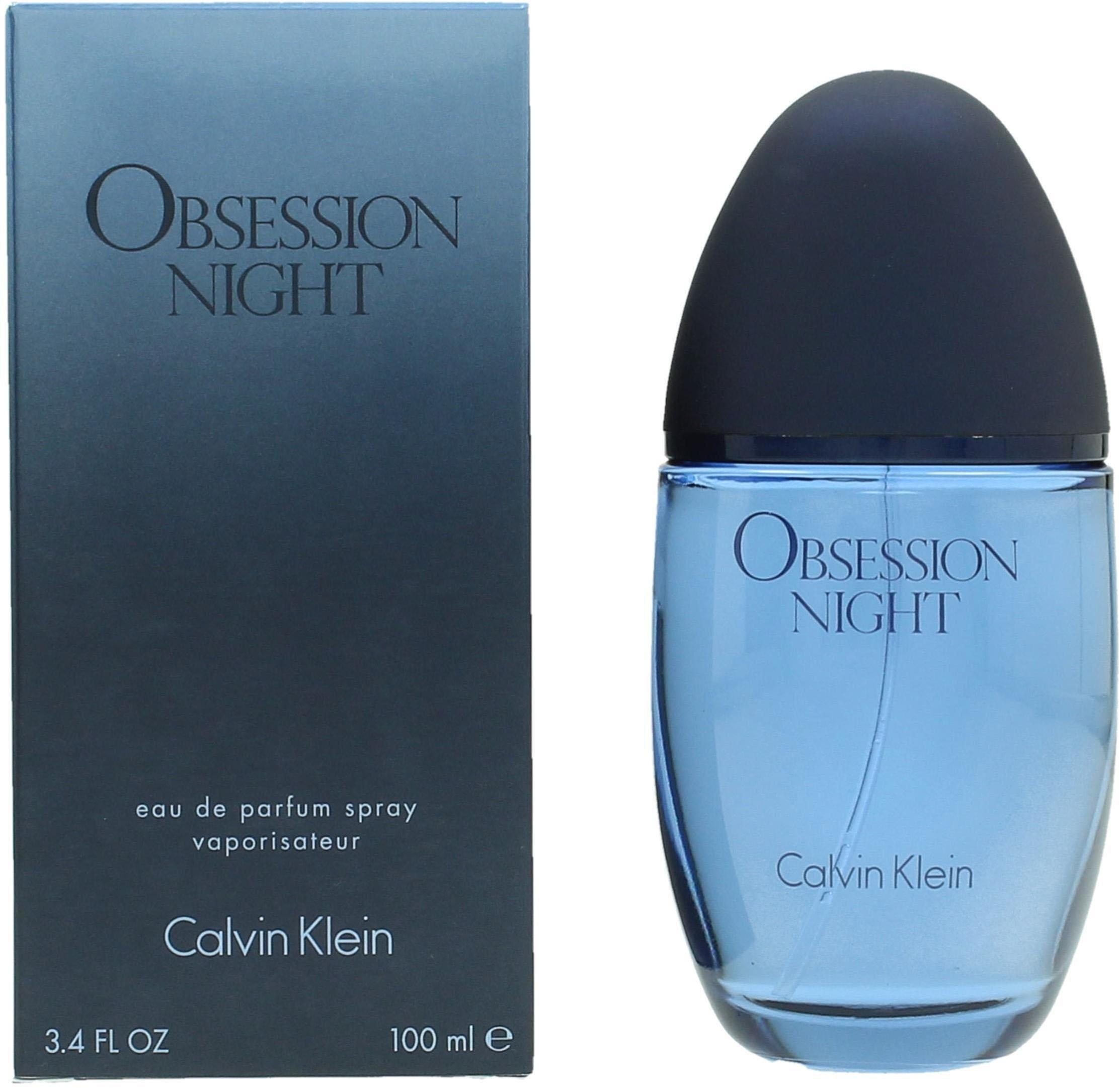 Calvin Klein Eau de Parfum »Obsession Night«, Orientalisch-blumiger Duft mit Bitterorange, Jasmin und Sandelholz.