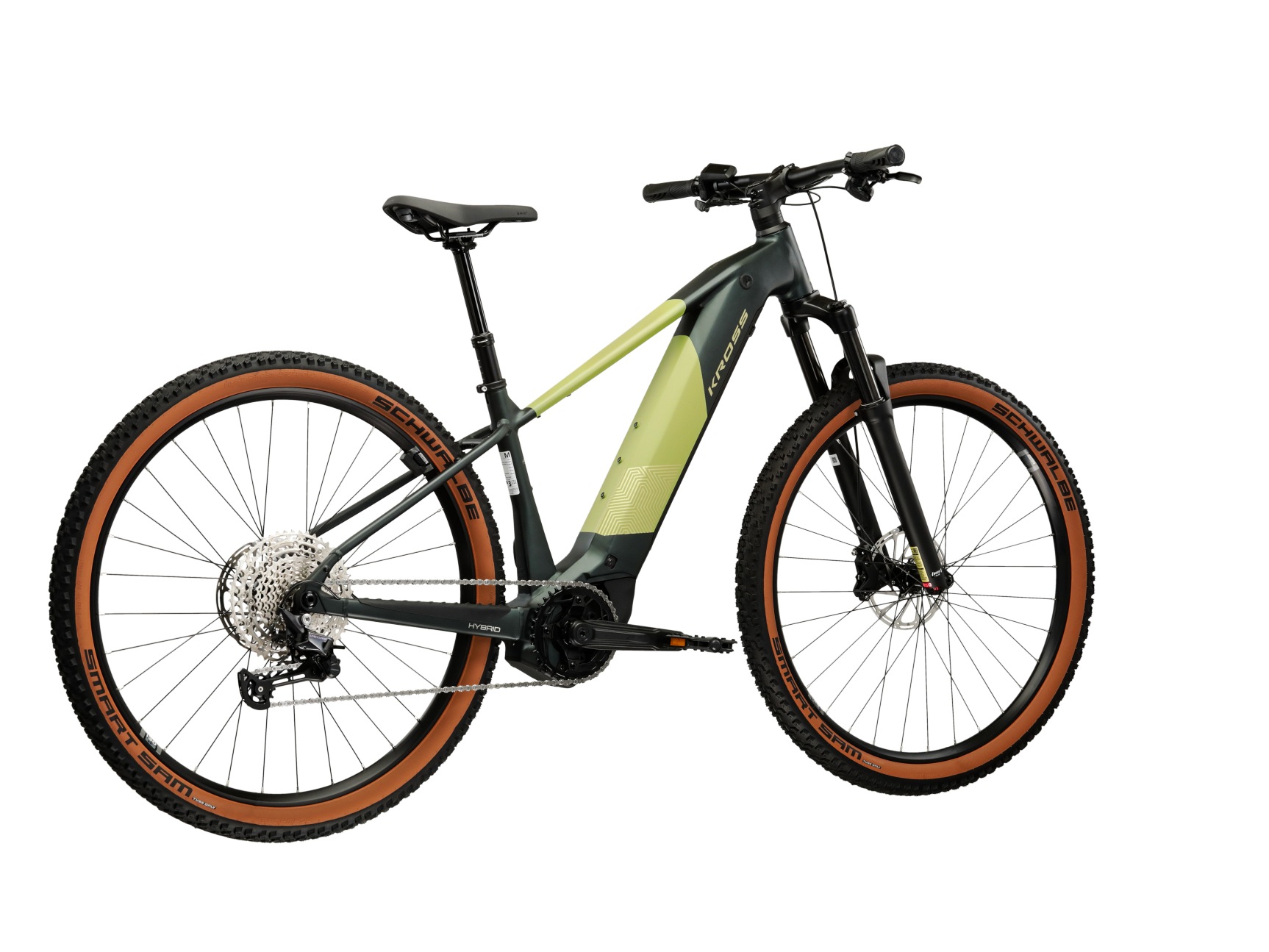 Kross »Influx Hybrid 4.0 21,3Ah / 800 Wh 29 Zoll grün 12 Gänge 2026« 12 Gang Shimano DEORE M6100 Schaltwerk Kettenschaltung Mittelmotor 250 W