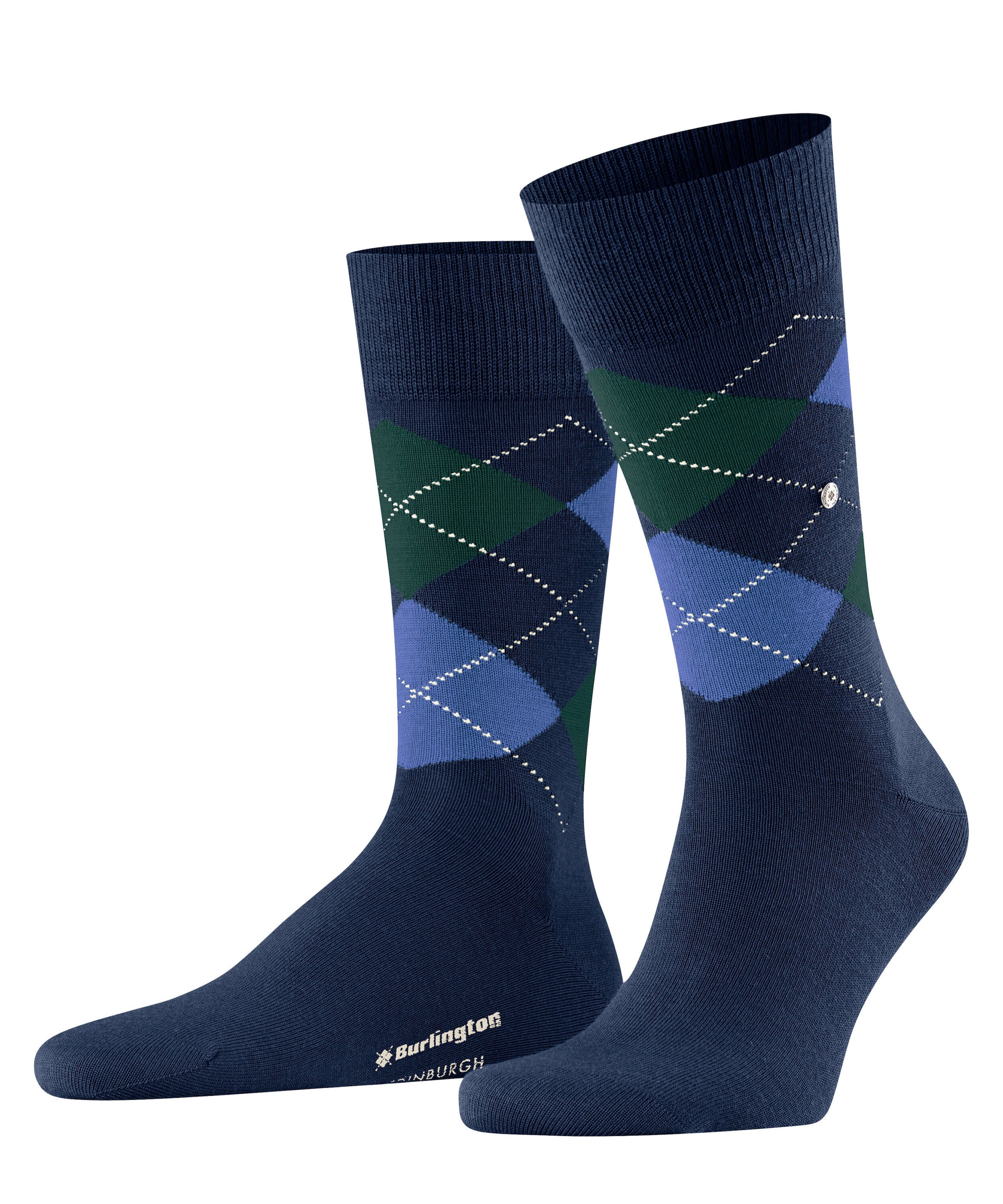 Burlington Socken »Edinburgh« Einheitsgröße 40-46, klassisches Argyle-Muster, wärmende Wollmischung