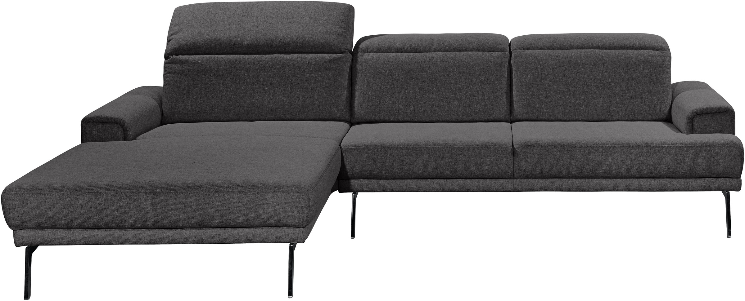 Musterring Ecksofa »MR 4580«, mit Kopf- und Sitztiefenverstellung, Metallfuß chrom, 288 x 193/220cm