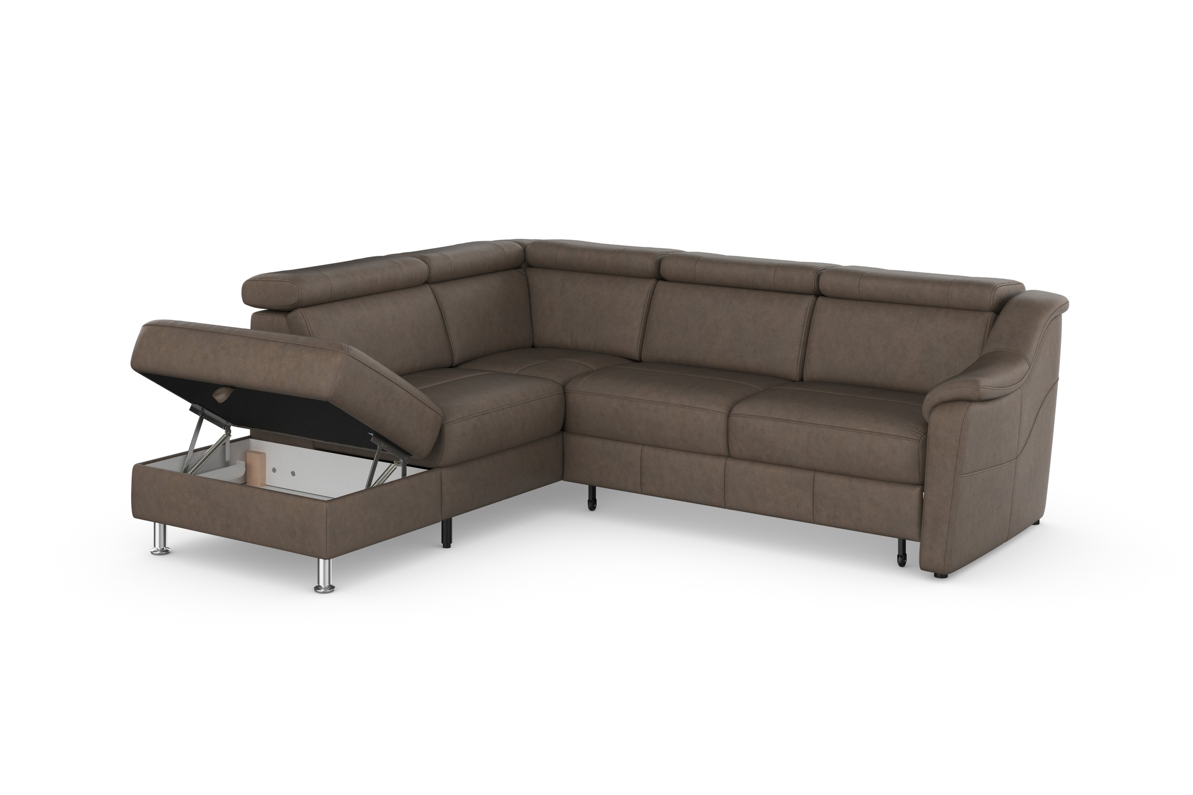 sit&more Ecksofa »Freetown L-Form«, inklusive Kopfteilverstellung und komfortablem Federkern