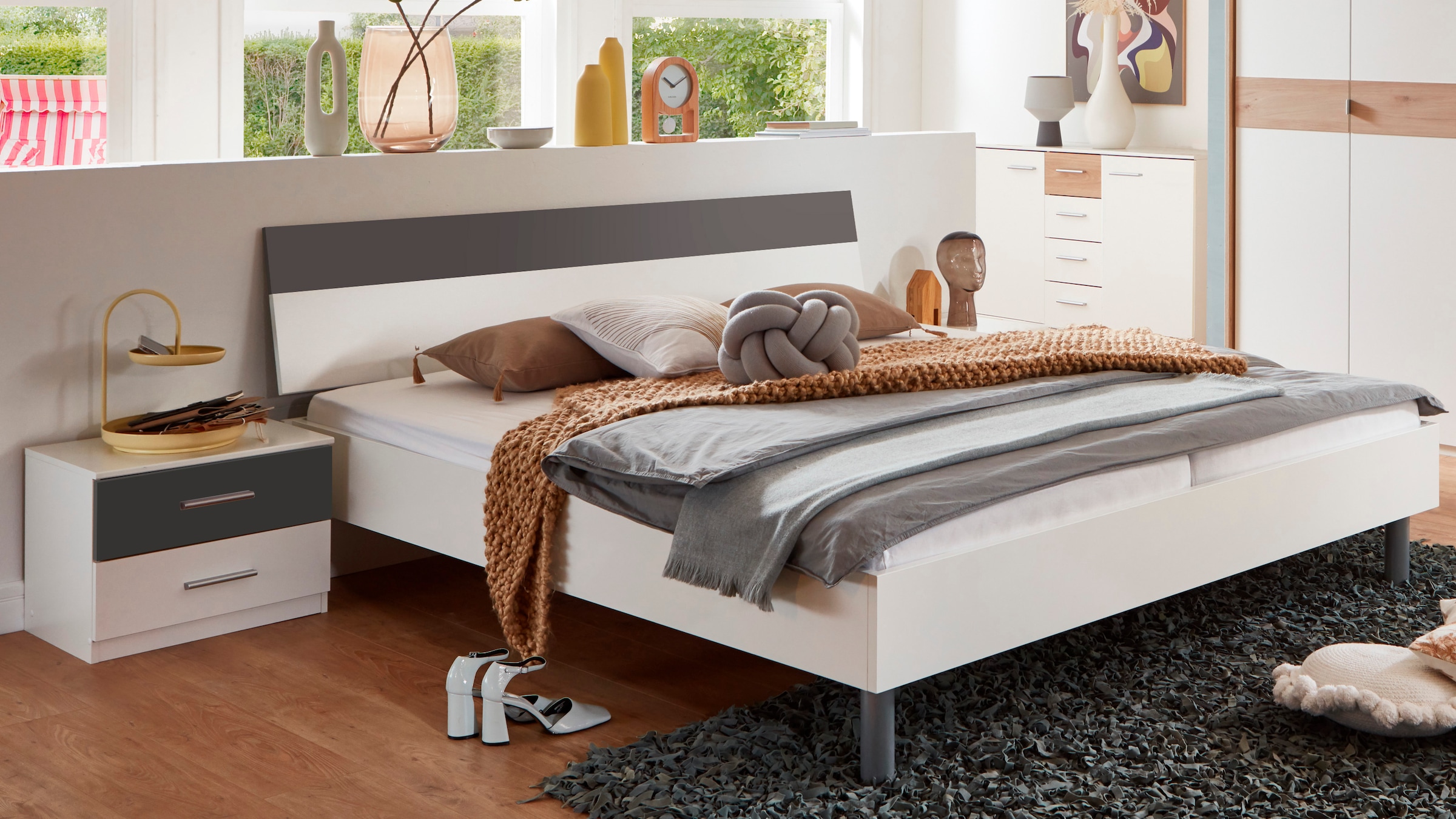 Wimex Bettanlage »Budapest« Inklusive 2 Nachtschränke, Liegefläche 180x200cm