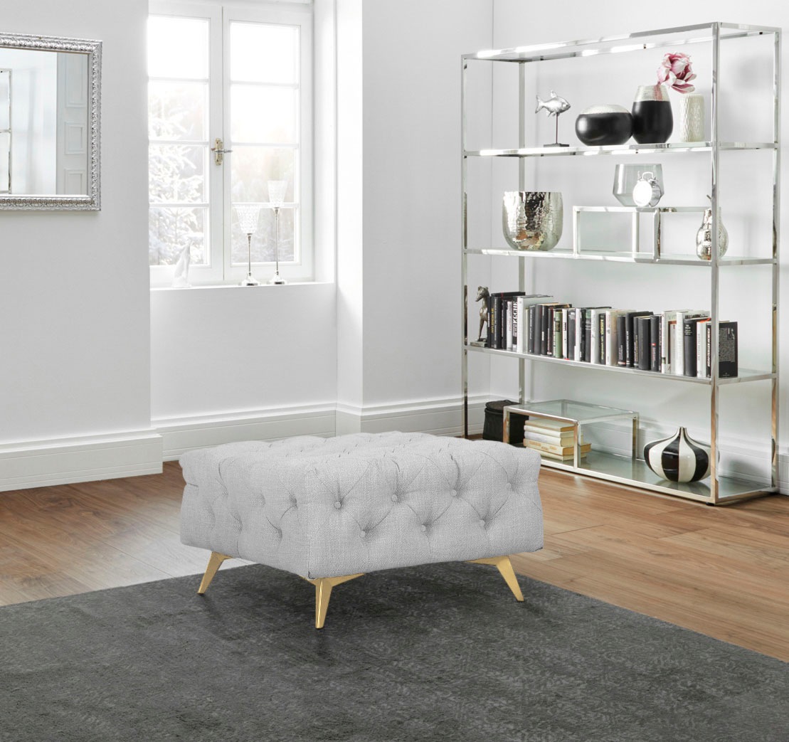 Home affaire Polsterhocker »Glynis« aufwändige Knopfheftung, moderne Cheste günstig online kaufen