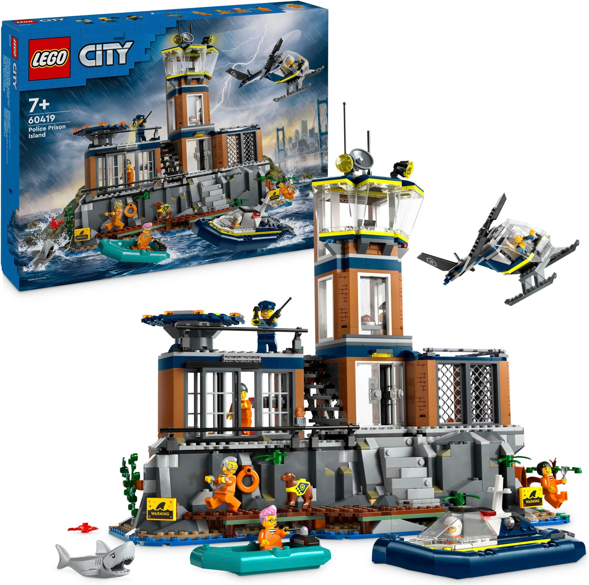 Konstruktionsspielsteine »Polizeistation auf der Gefängnisinsel (60419), LEGO City«,...
