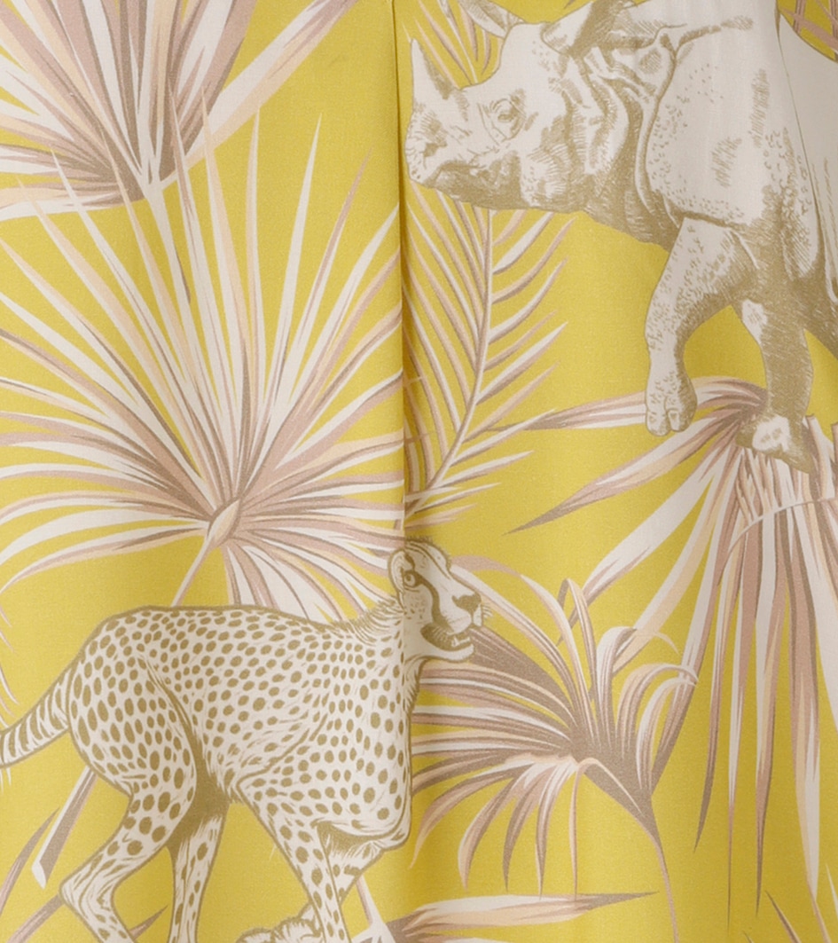 Aniston CASUAL Schlupfbluse mit Blättern, Nashörnern und Geparden bedruckt - NEUE KOLLEKTION