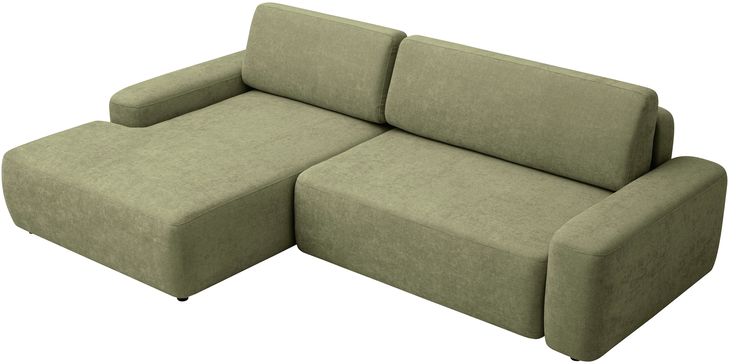 INOSIGN Ecksofa »TORGE (264cm), Schlafsofa in Cord, Samtvelours o Struktur fein, L-Form«, Schlaffunktion, Bettkasten, Liegefläche: 125/210 cm