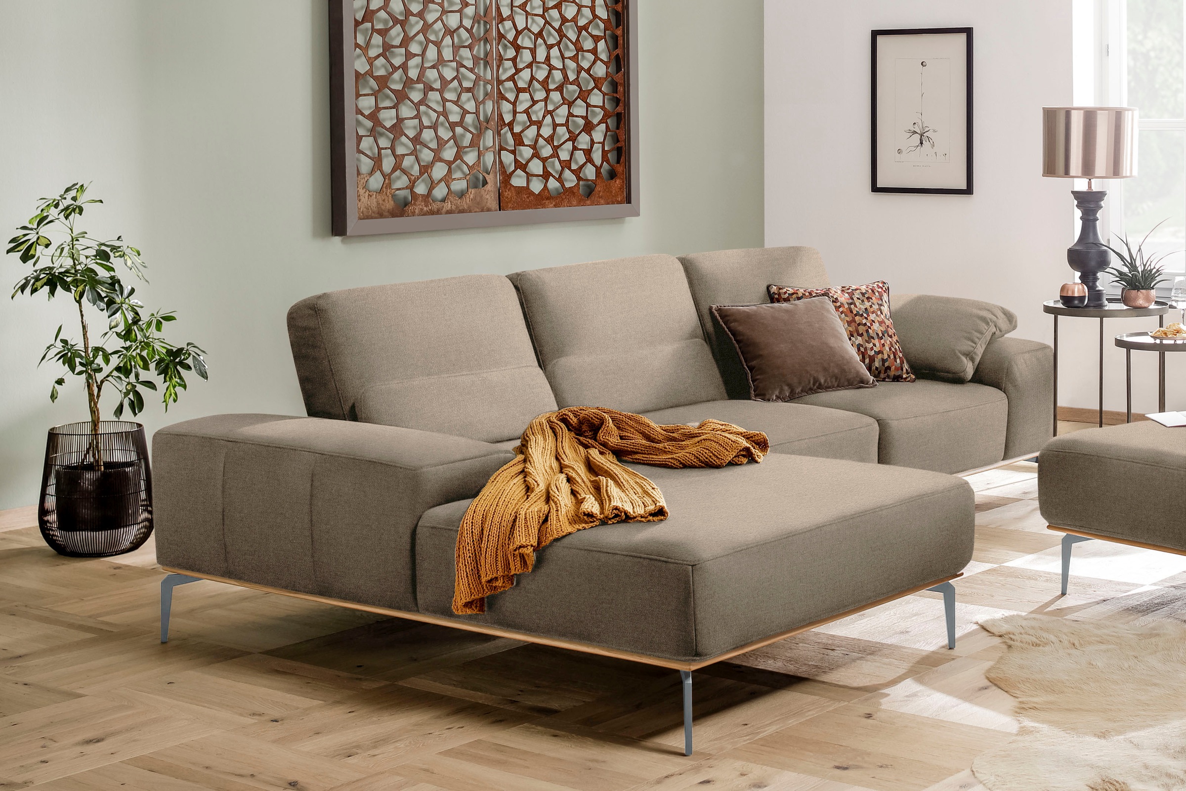 W.SCHILLIG Ecksofa "run, Designsofa mit tollem Sitzkomfort, bequem, L-Form" günstig online kaufen