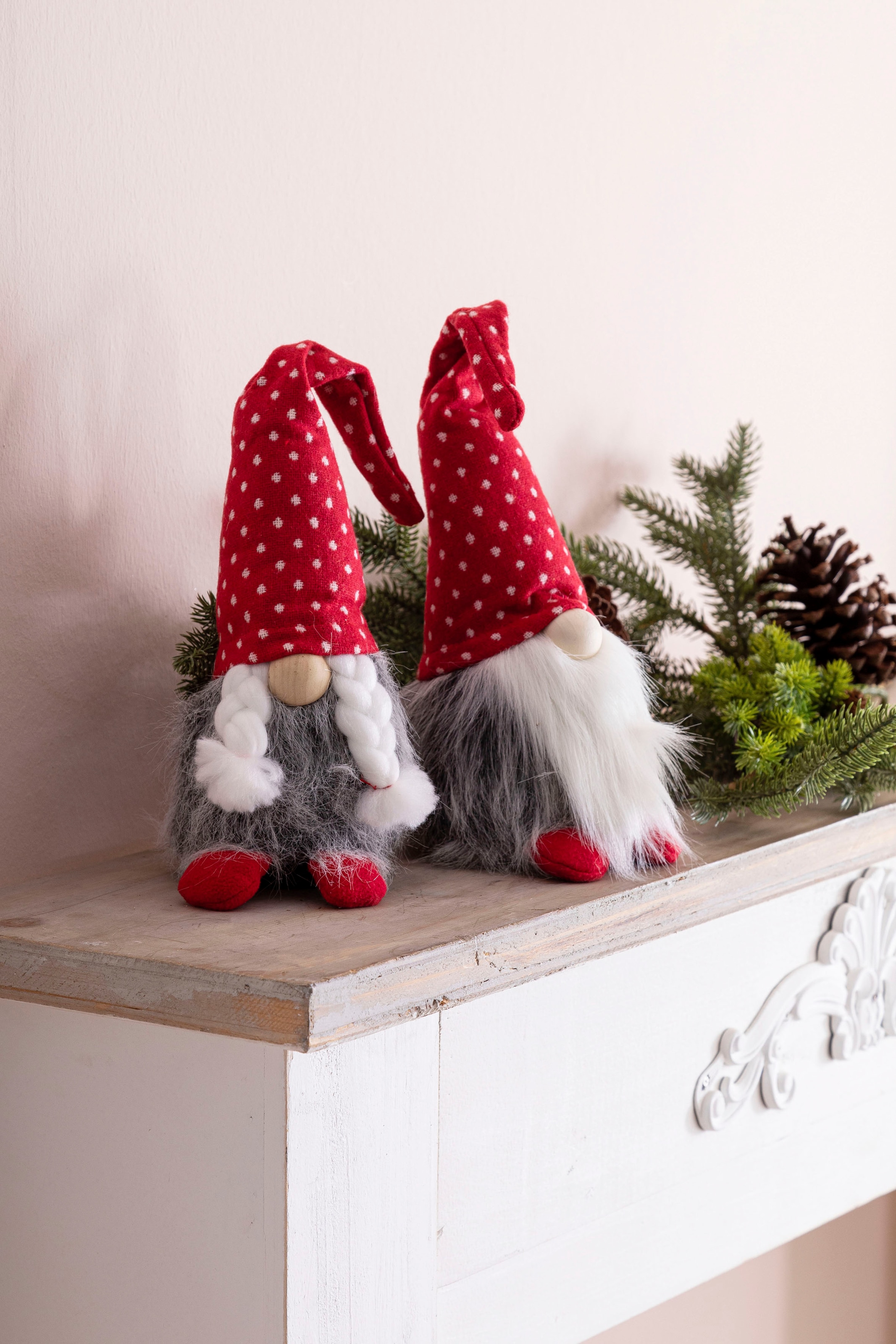 Myflair Möbel & Accessoires Wichtel »Weihnachtswichtel Mann & Frau«, Dekofigur, Weihnachtsdeko, Höhe ca. 30 cm