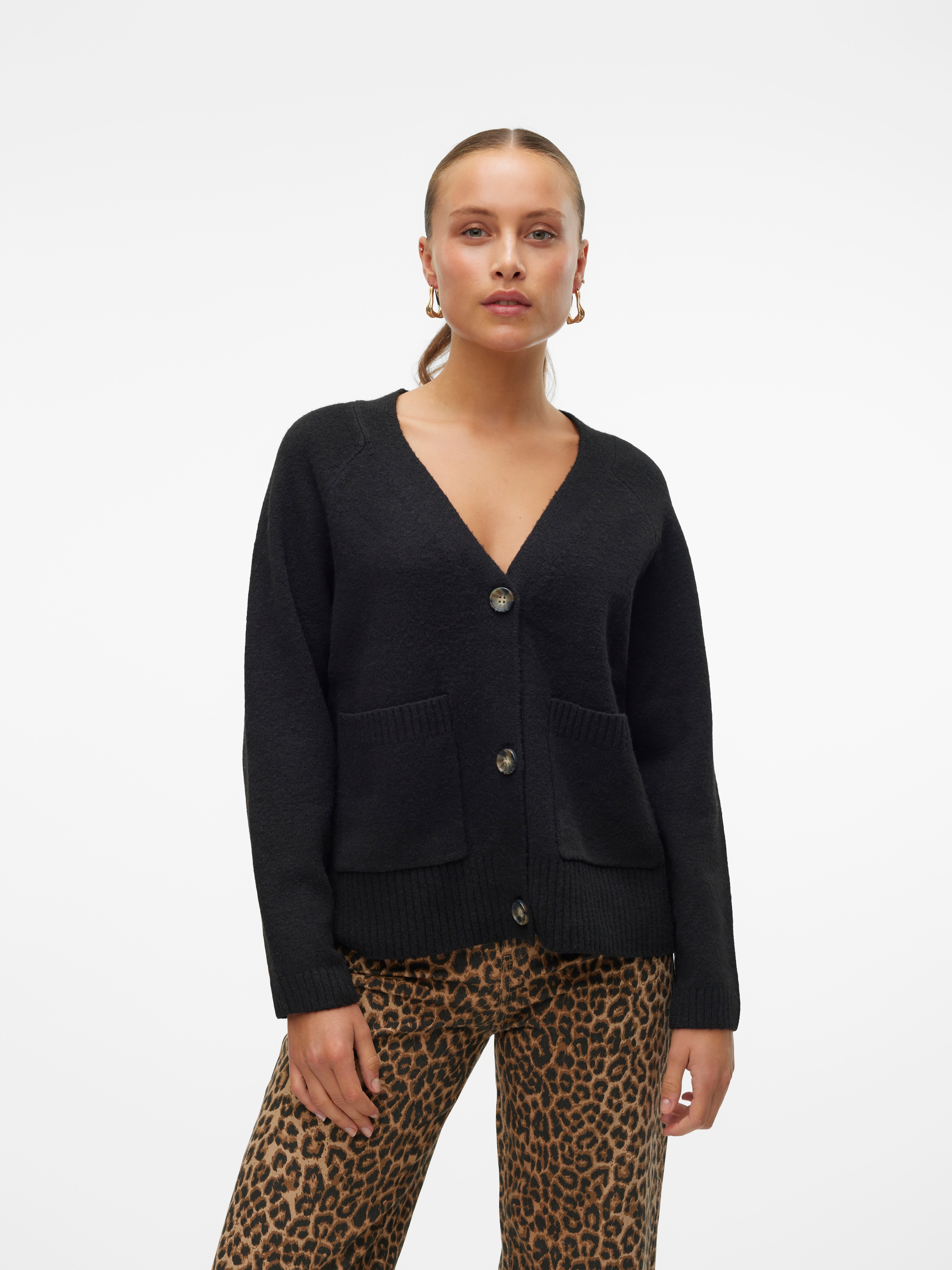 Vero Moda Strickjacke »VMBOOM LS V-NECK BUTTON CARDIGAN GA NOOS«