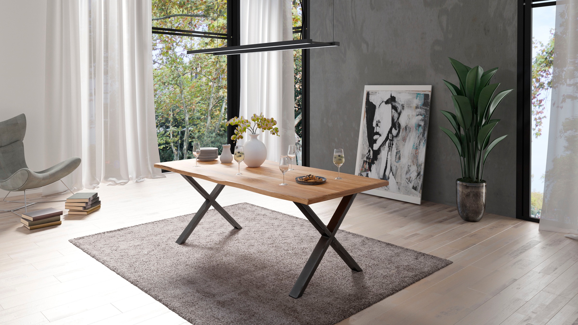 Bild von Homexperts Baumkantentisch »Lesley«